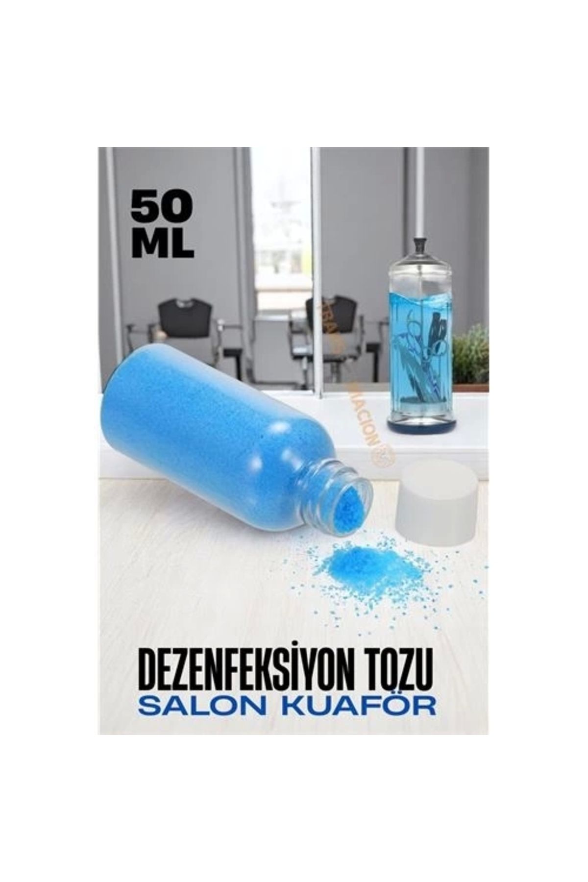 İnnMerry ModaCar Salon Kuaför Dezenfeksiyon Tozu - Manikür Pedikür Berber Saç Tarak Kesme Makas Dezenfektanı