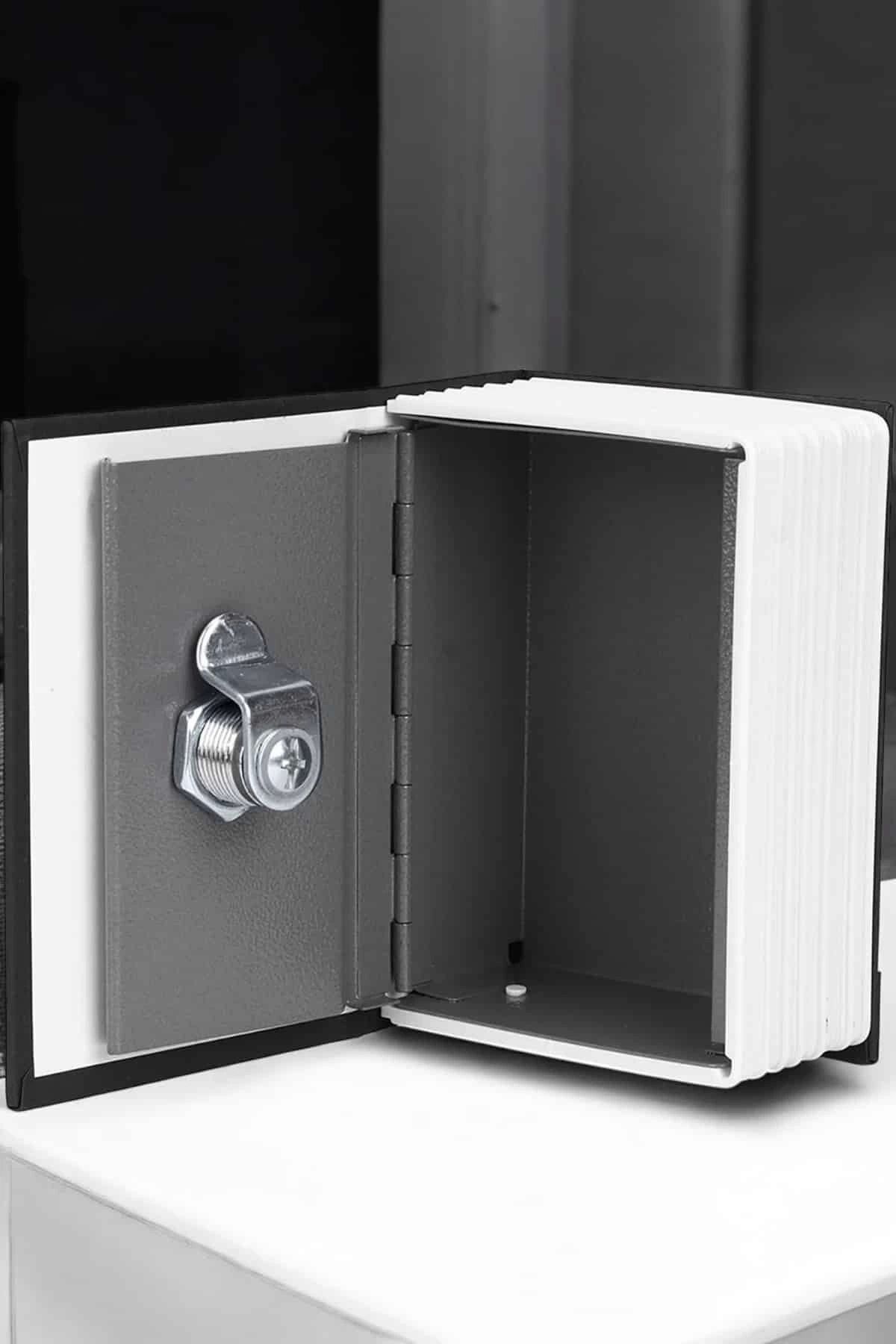 ÇAVDAR Gizli Kasa Kitap Görünümlü Anahtarlı Çelik Mini Kasa