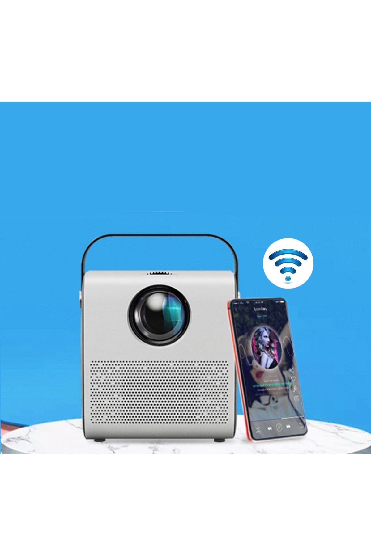 Linomag-Mini WiFi Bluetooth Projector, 720p HD, 4000 Lumens, HDMI, Screen Mirroring for Android/iOS 3