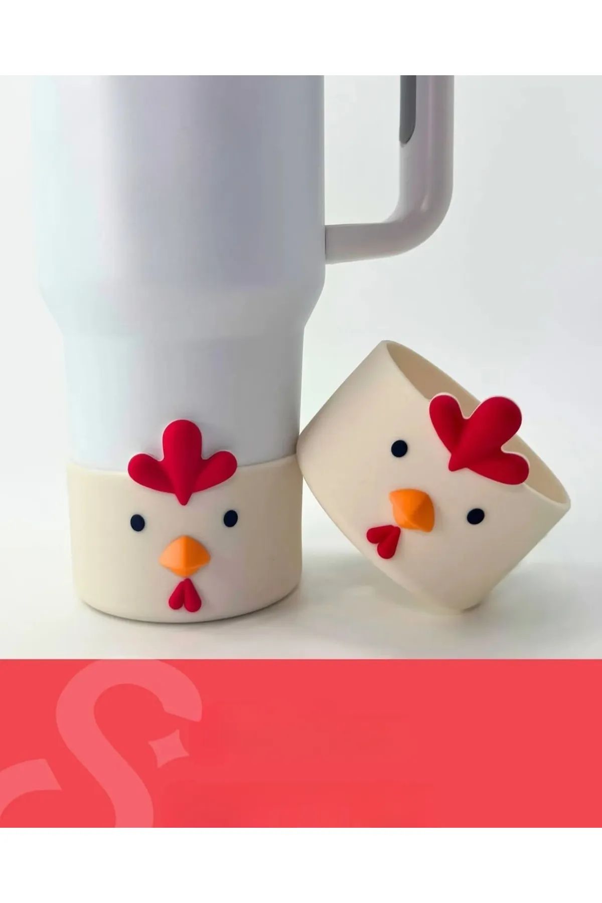 Besify Quencher Iceflow Uyumlu Yeni Nesil Pipetli Termos Aksesuarı Kalın Silikon Taban Koruyucusu