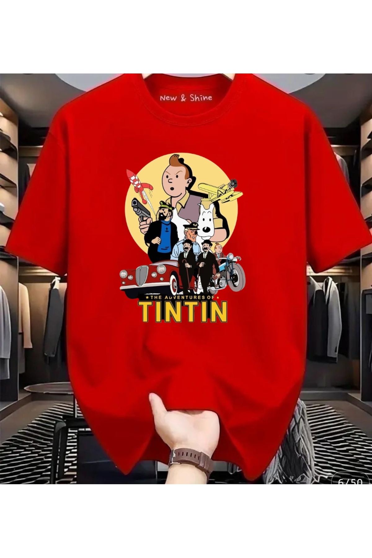 New Shine Tenten Baskılı Oversize T-Shirt