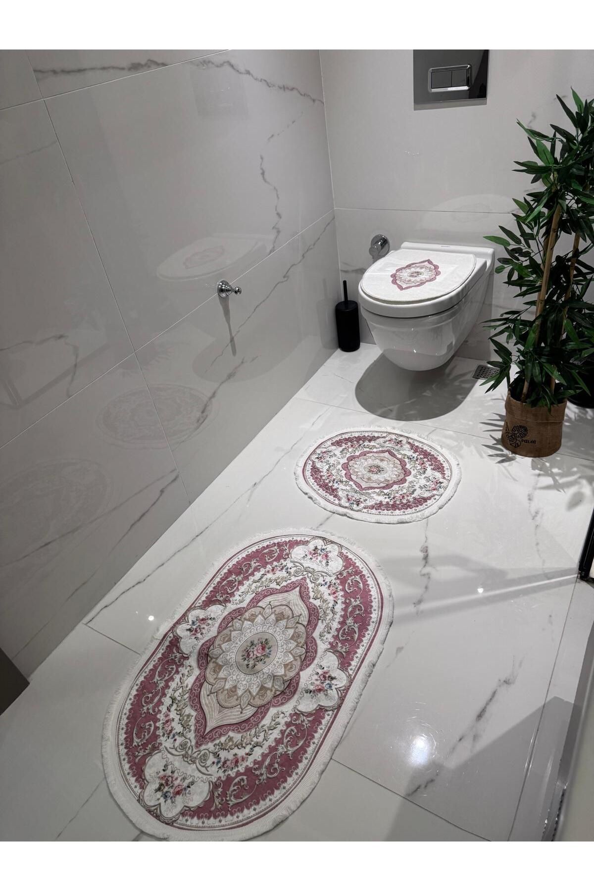 d'niss home touch of nature in your home D'NISS 3 Parça Banyo Paspası