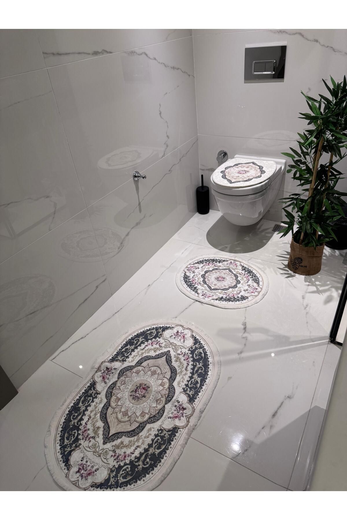 d'niss home touch of nature in your home D'NISS 3 Parça Banyo Paspası