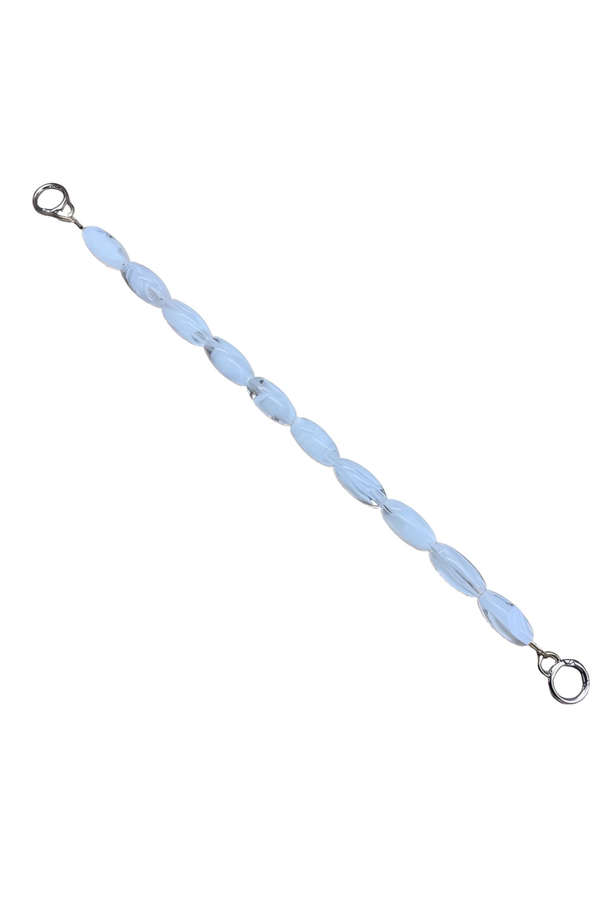 EleganTShoP Akrilik Yassı Yuvarlak Boncuklu Çanta Sapı 48 cm AC17
