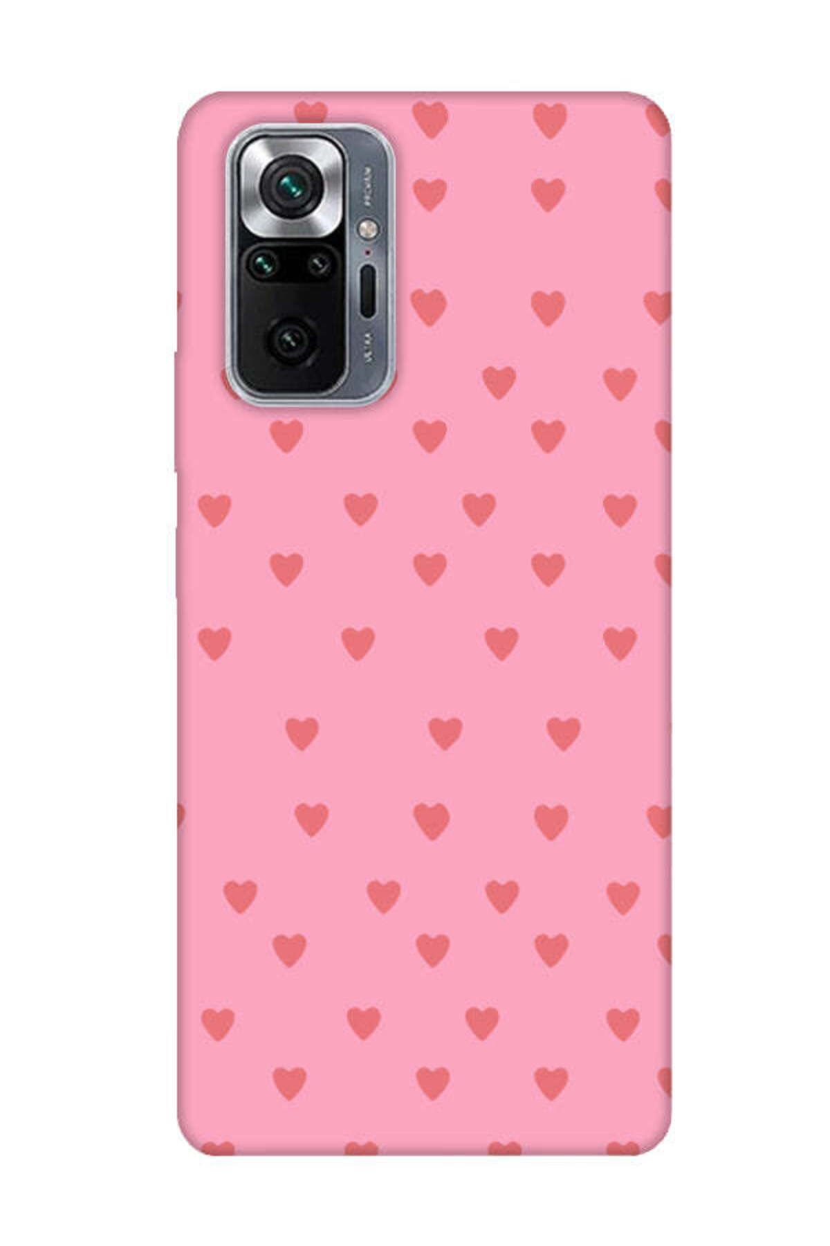 frondcase Redmi Note 10 Pro Küçük Kalpler Pembe Telefon Kılıfı