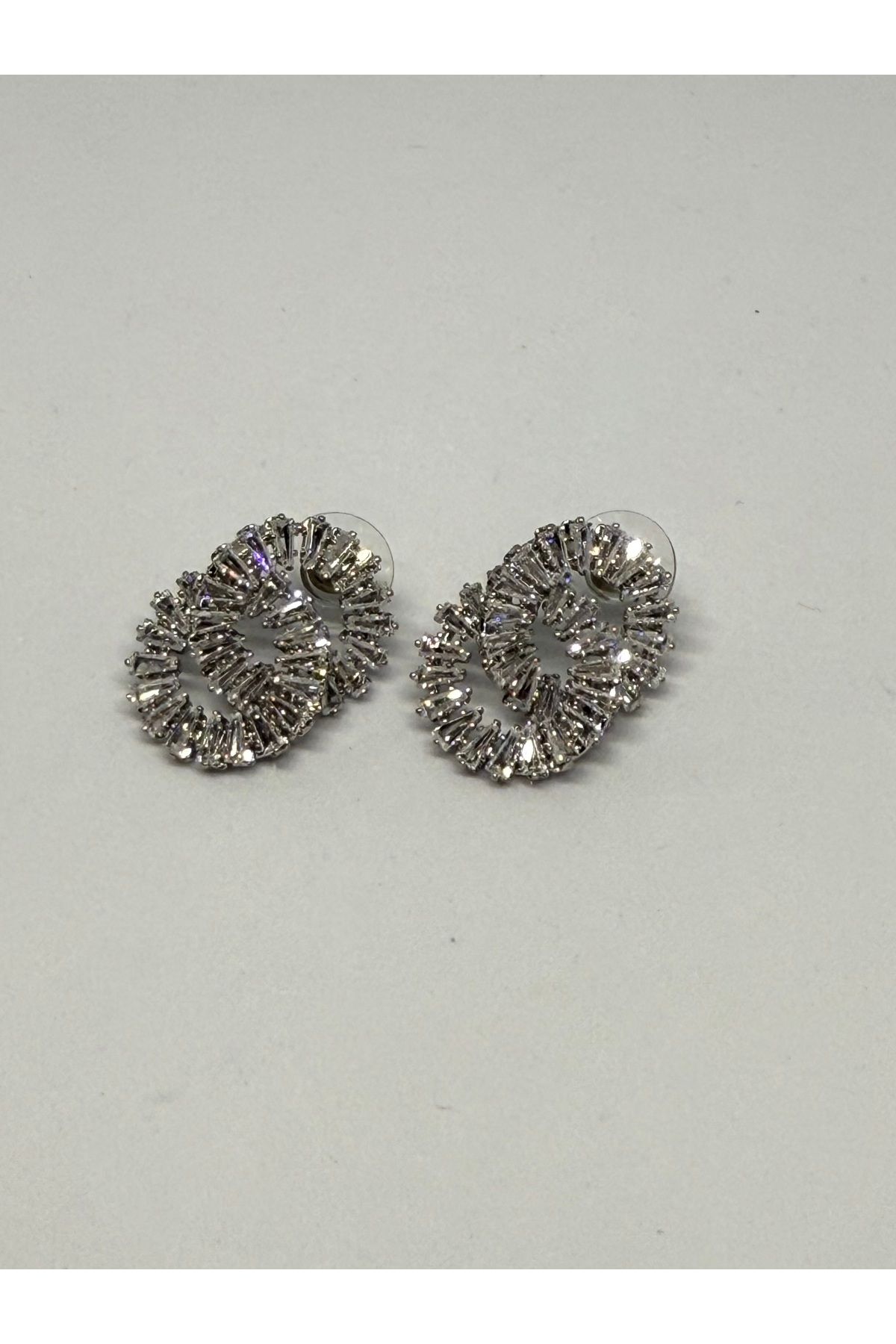 Gulsah's Store Zircon stone 925 gümüş girişli zirkon taşlı silver küpe