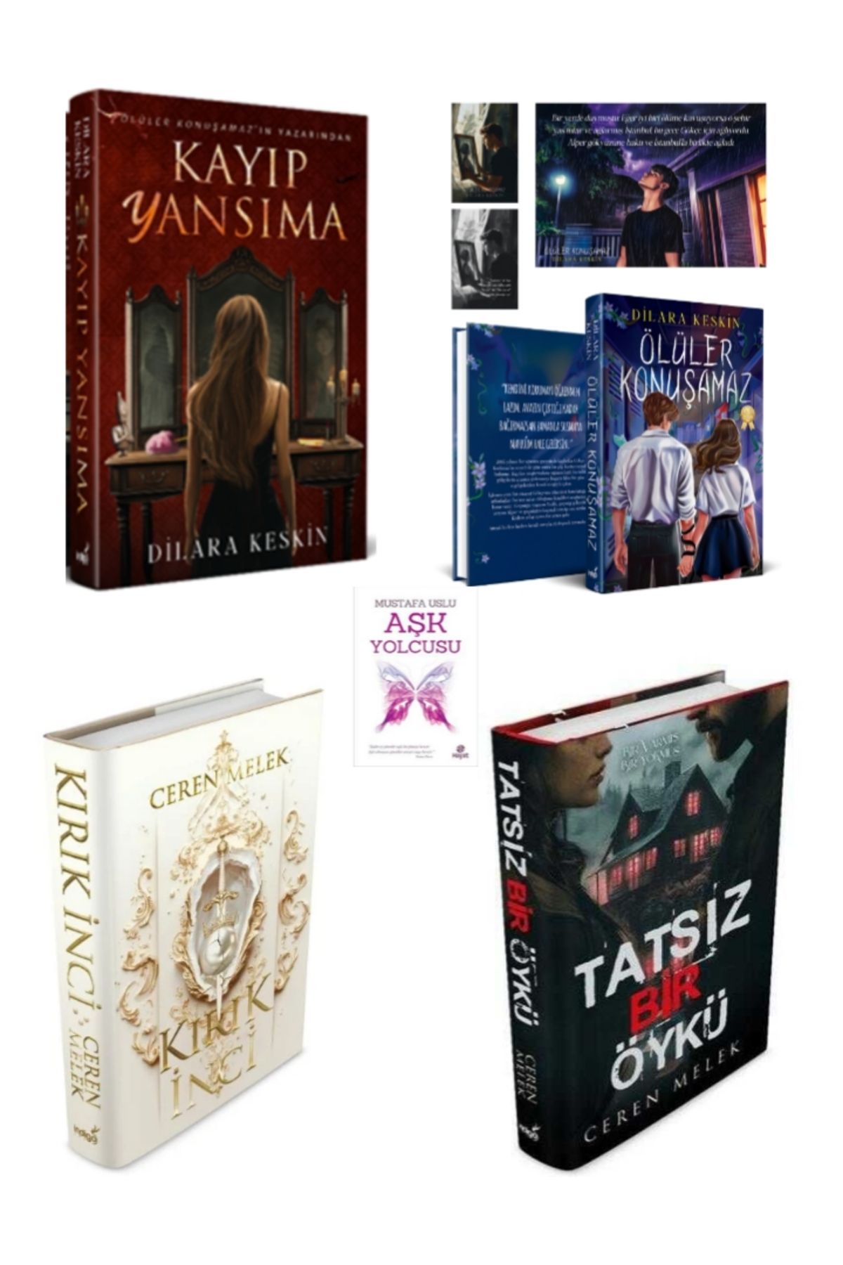 İndigo Kitap Kayıp Yansıma, Ölüler Konuşamaz, Kırık İnci, Tatsız Bir Öykü Ceren Melek Dilara Keskin4 Kitap Ciltli