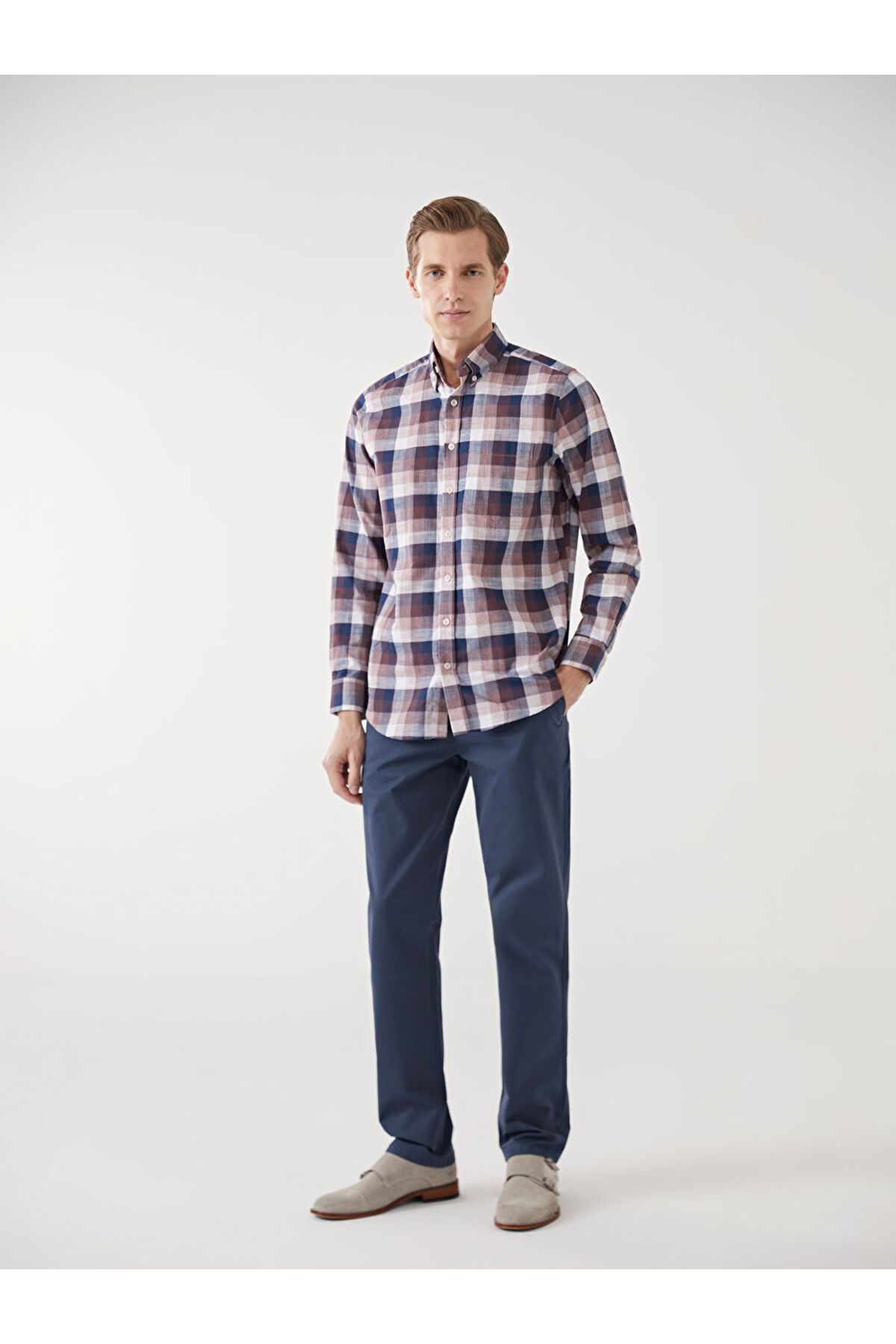 LC Waikiki LCWAIKIKI Classic Indigo Standart Kalıp Erkek Chino Pantolon S50564Z8NVY25