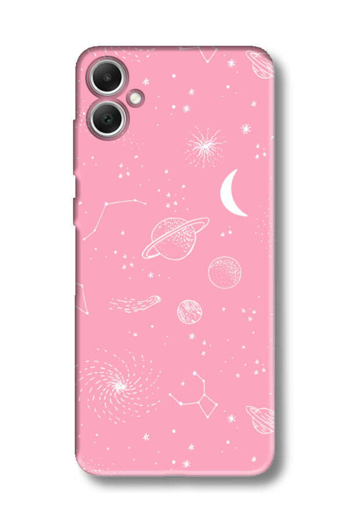 frondcase Samsung A05 Gezegenler Pembe Telefon Kılıfı