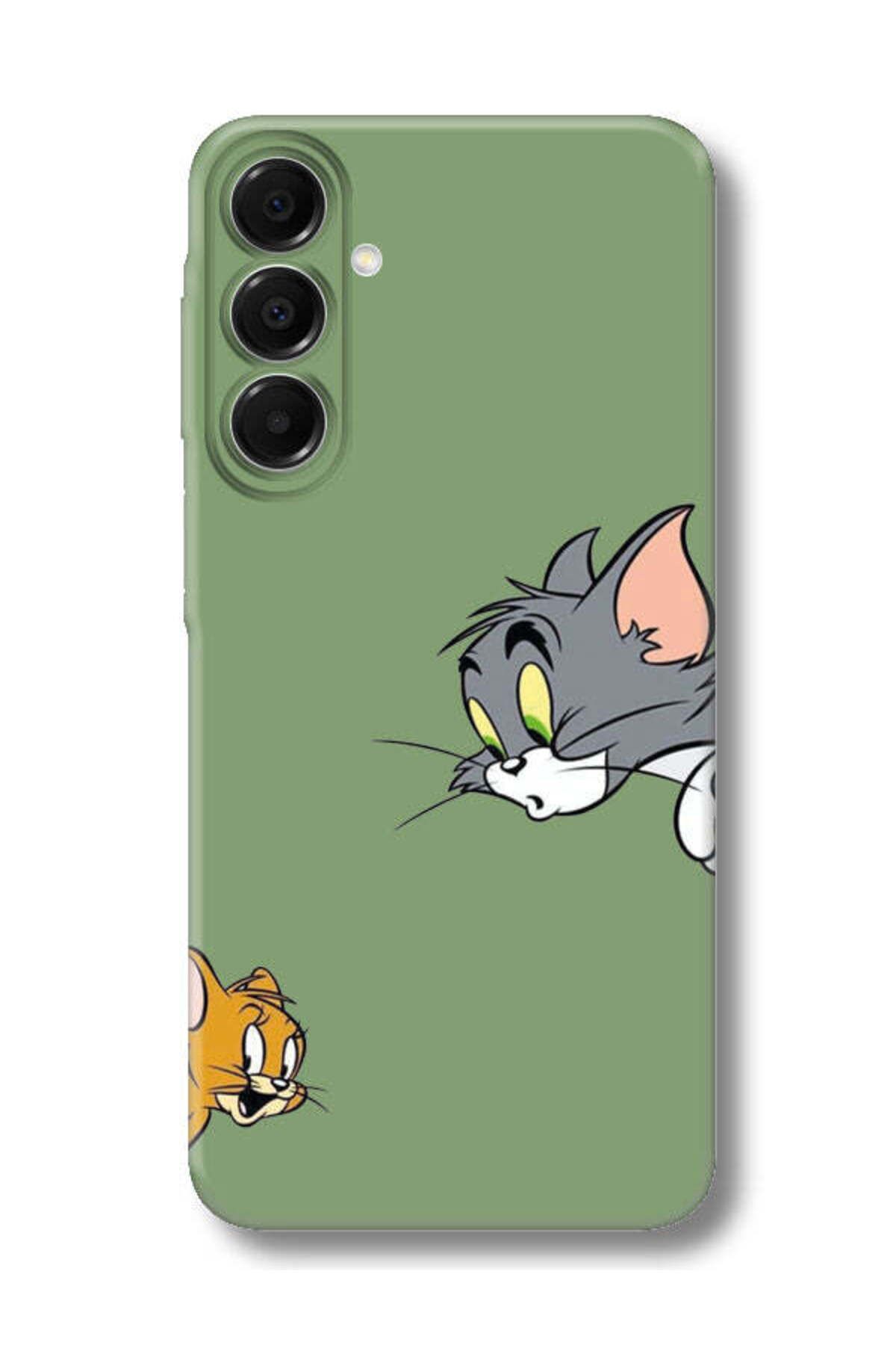 frondcase Samsung A16 Tom And Jerry Yeşil Telefon Kılıfı
