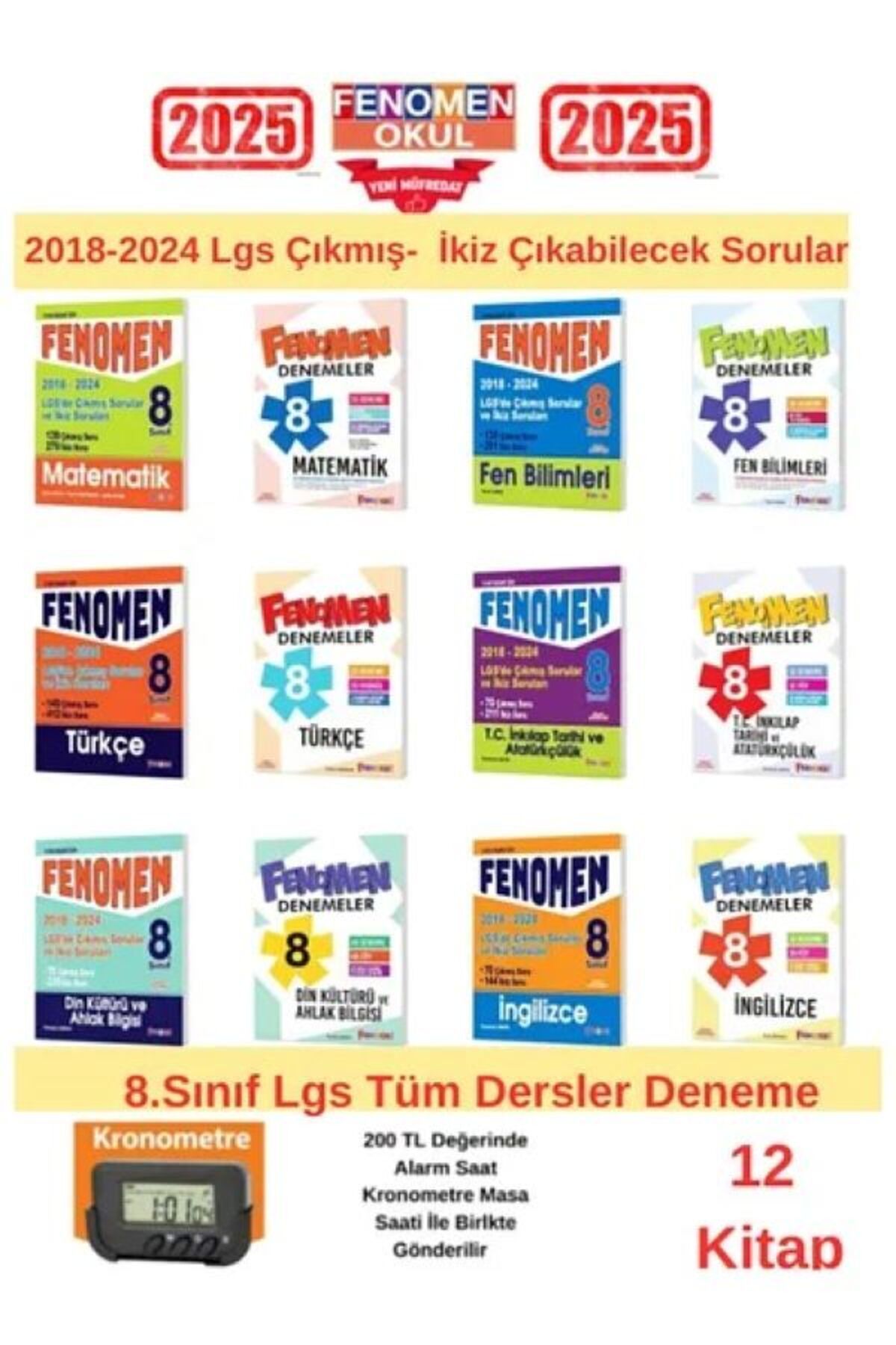 Fenomen Yayıncılık FENOMEN YAYINLARI LGS İKİZ VE ÇIKMIŞ SORULAR ( 6 KİTAP) + BRANŞ DENEMESİ (6 KİTAP)
