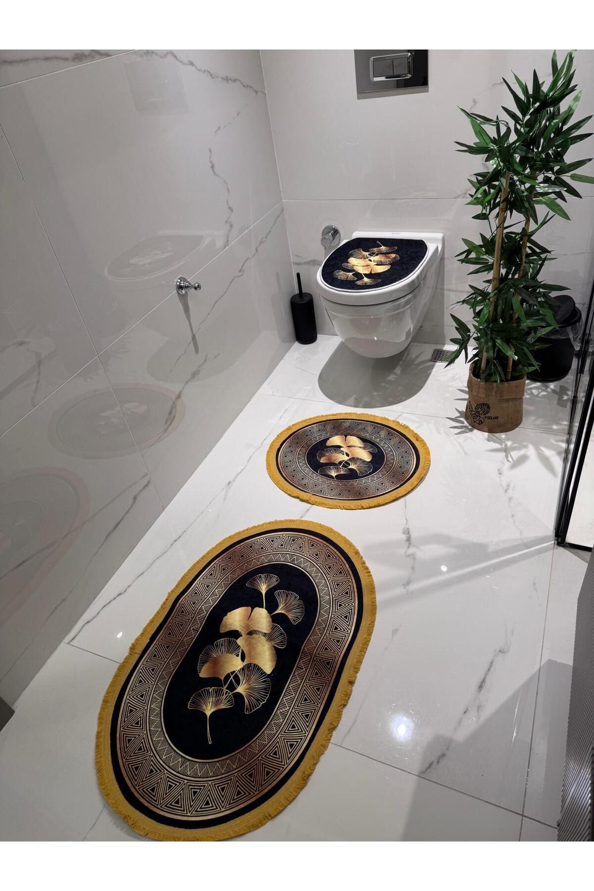 d'niss home touch of nature in your home D'NISS 3 Parça Banyo Paspası