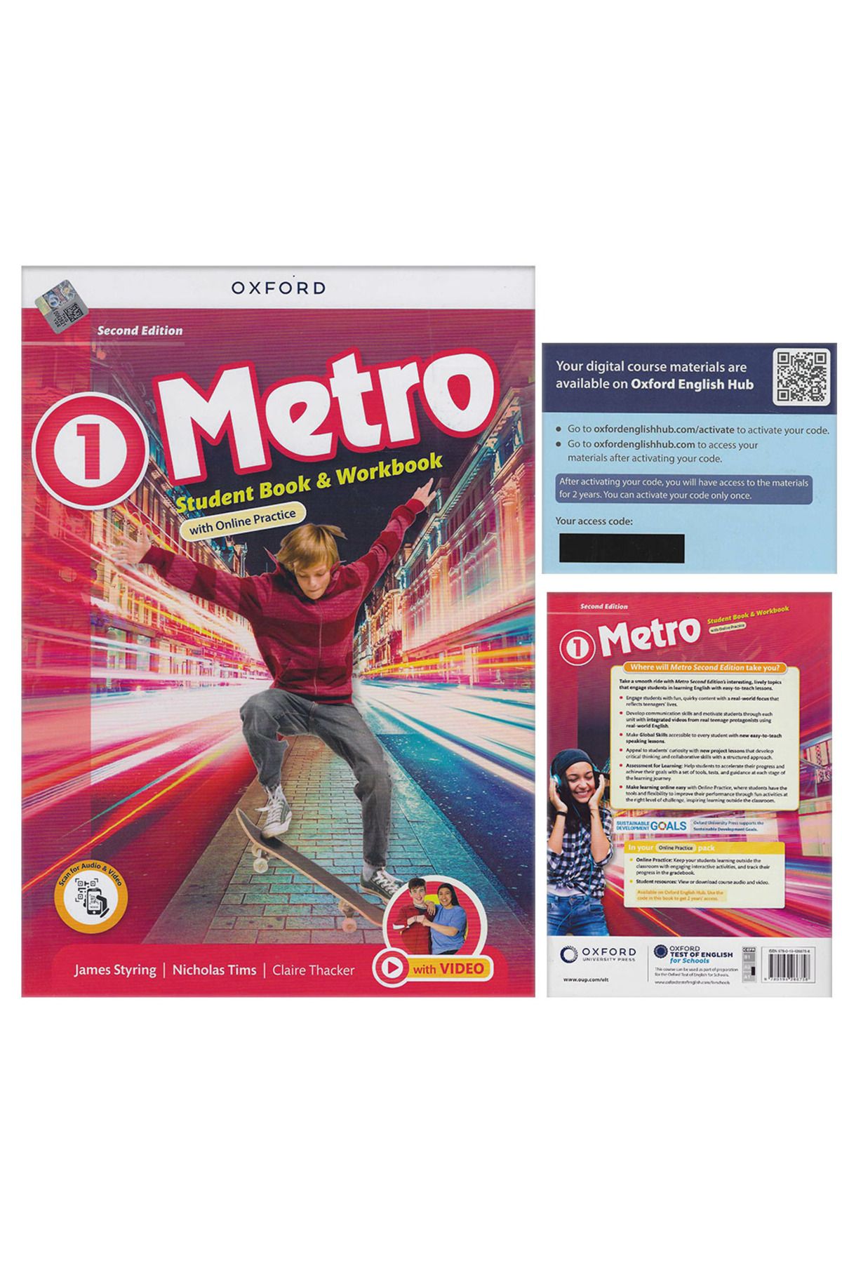 OXFORD UNIVERSITY PRESS Metro 1 Level Student Book and Workbook with Online Practice