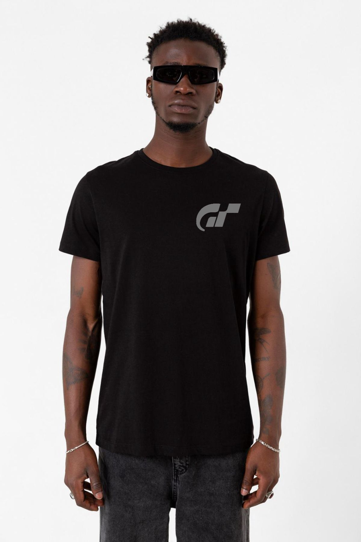 Tshirthane Gran Turismo Pocket Logo Siyah Erkek Tshirt
