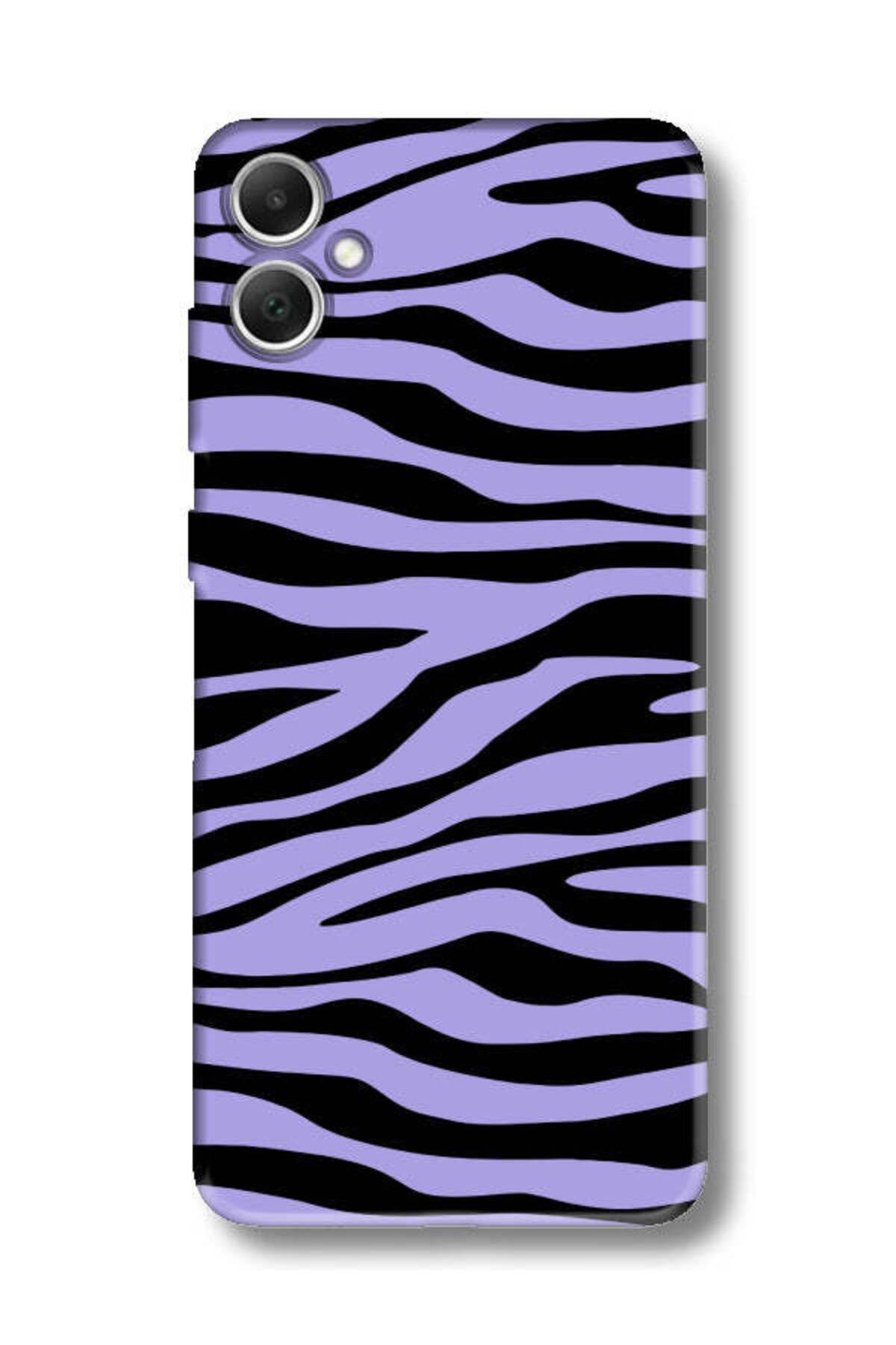 frondcase Samsung A05 Zebra Desenli Lila Telefon Kılıfı