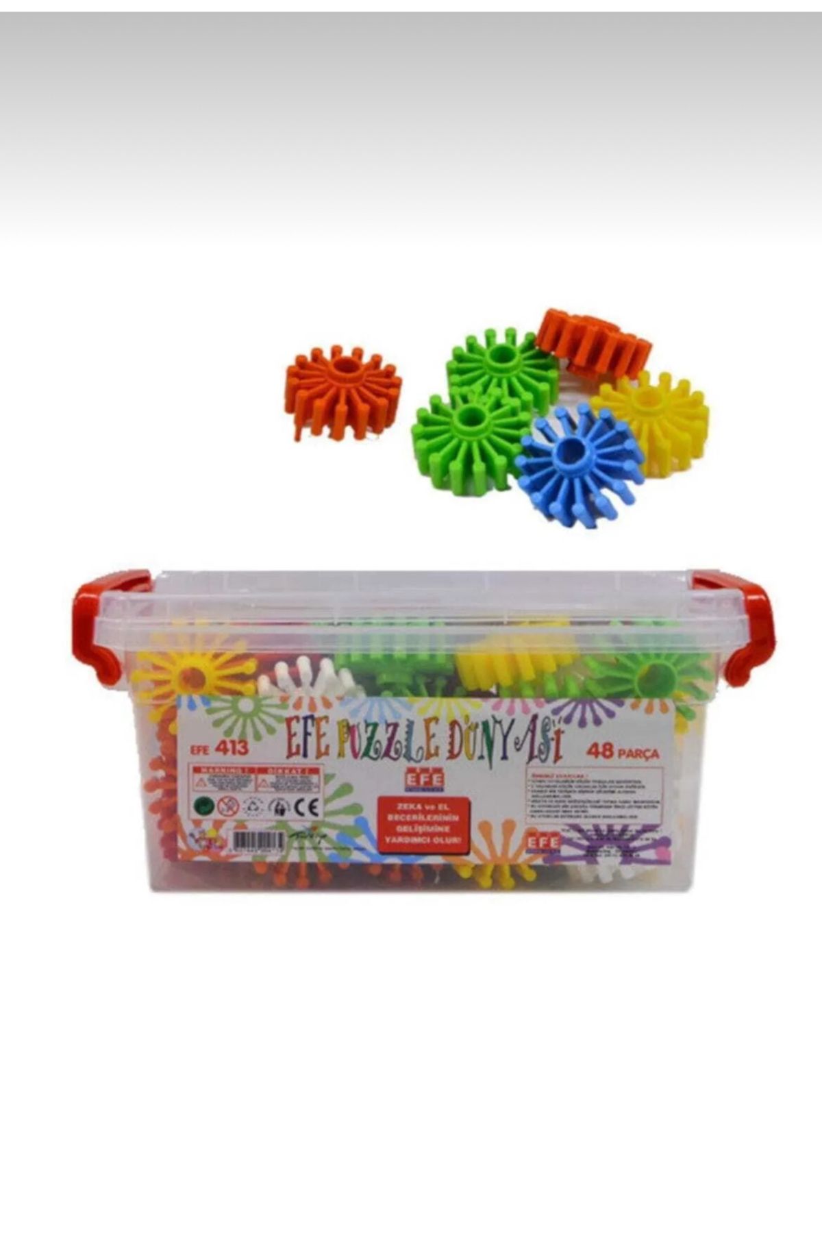 abnturk Özel Kutusunda 48 Parça Renkli Çarkı Puzzle
