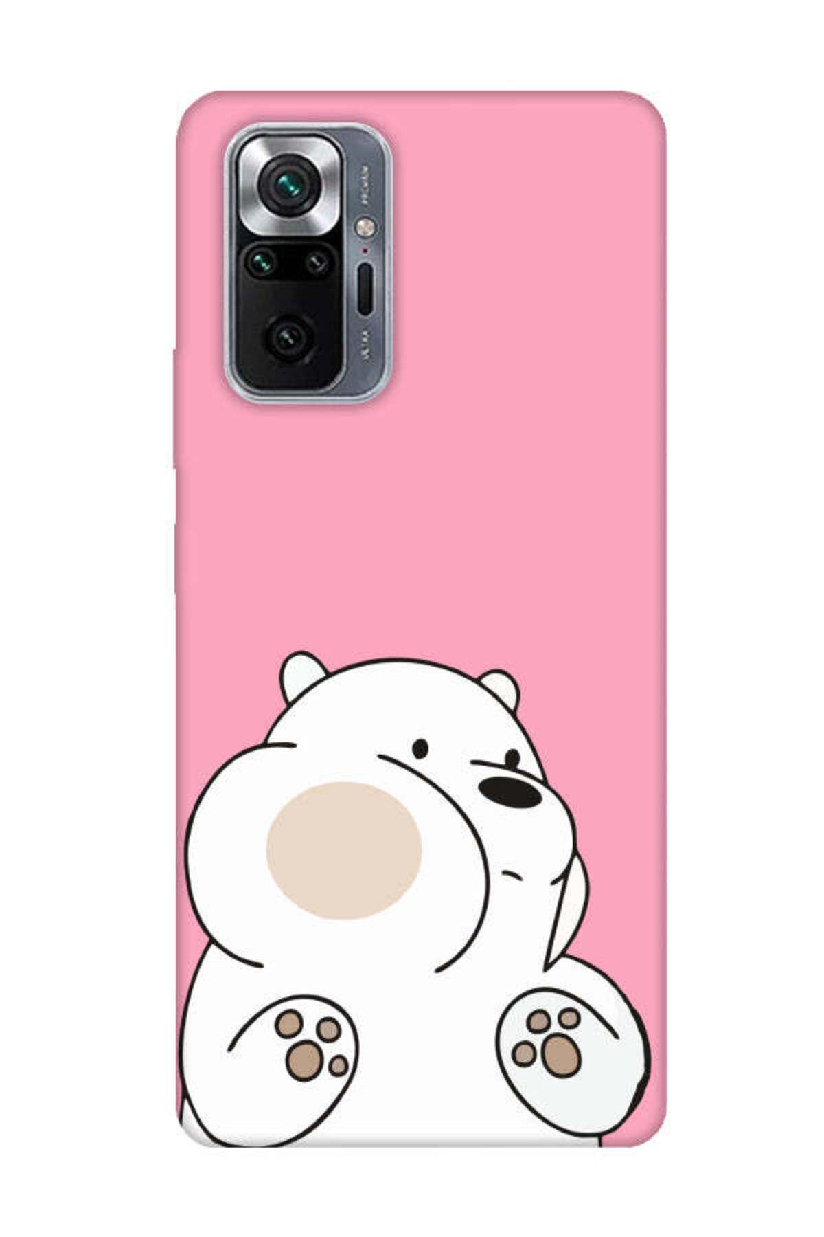 frondcase Redmi Note 10 Pro Panda Pembe Telefon Kılıfı