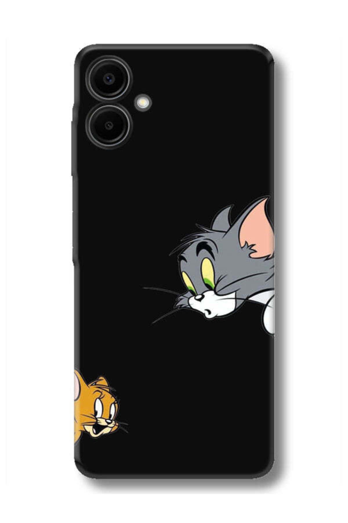 frondcase Samsung A06 Tom And Jerry Siyah Telefon Kılıfı