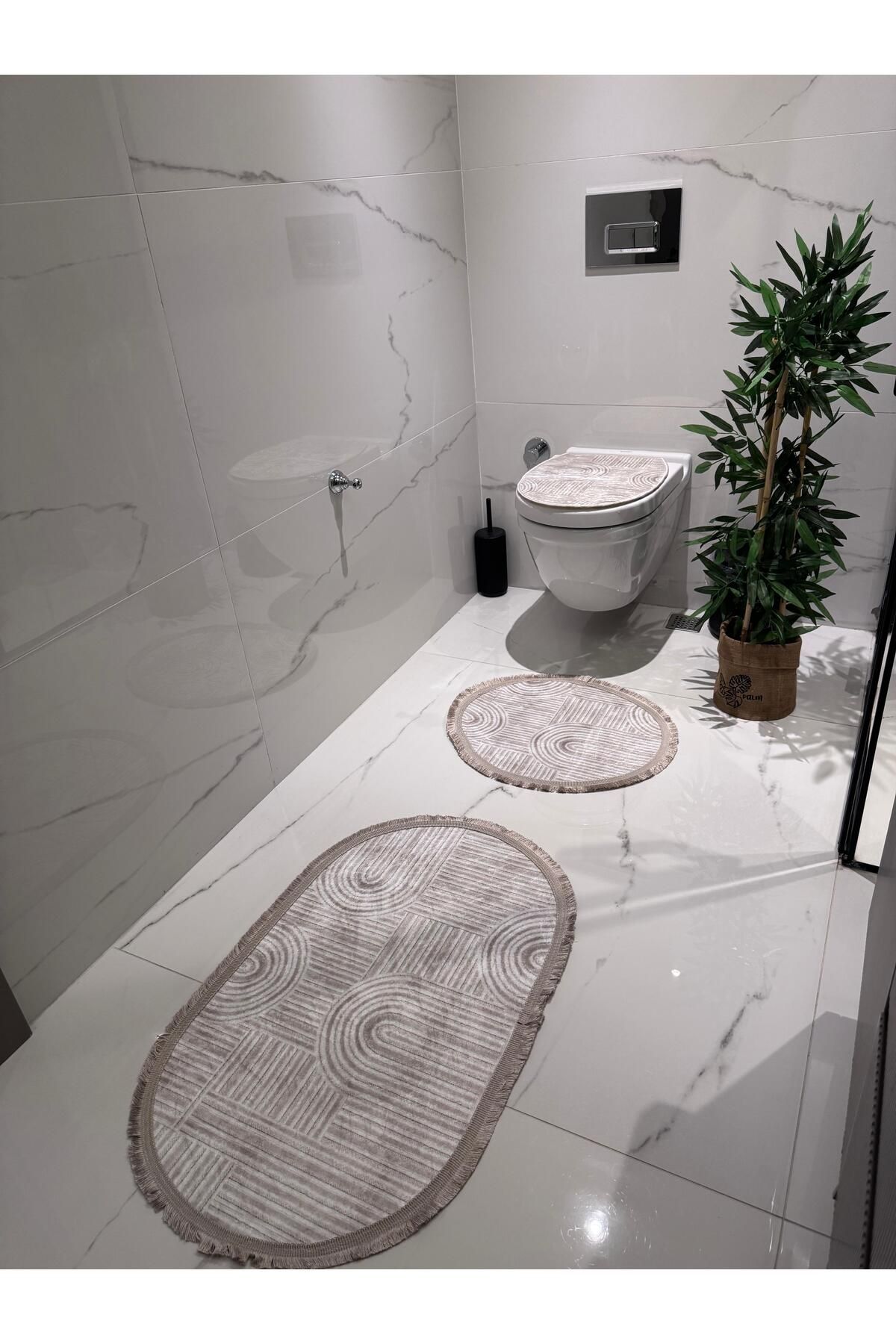 d'niss home touch of nature in your home D'NISS 3 Parça Banyo Paspası