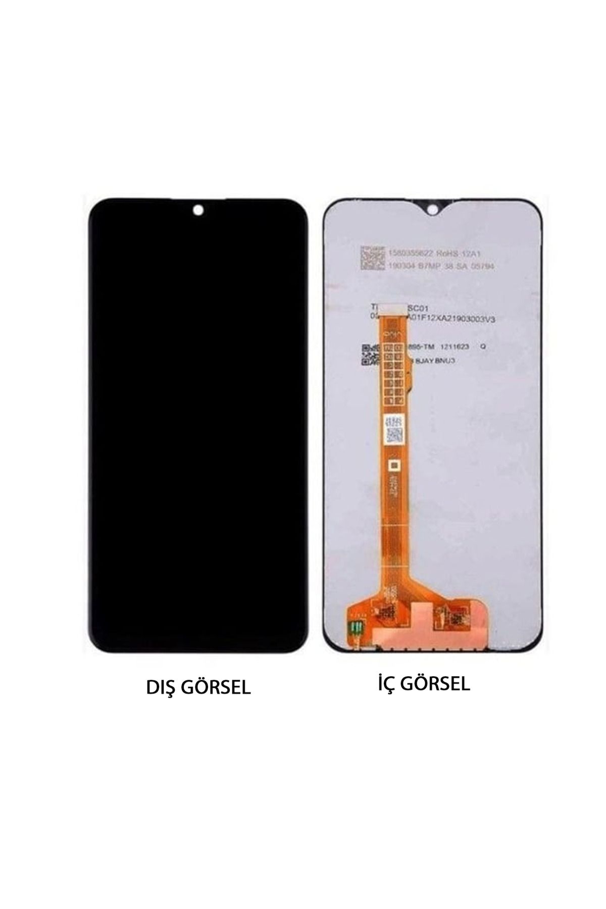 Teknonet Vivo Y17s Uyumlu Org Lcd+Dokunmatik (Siyah)