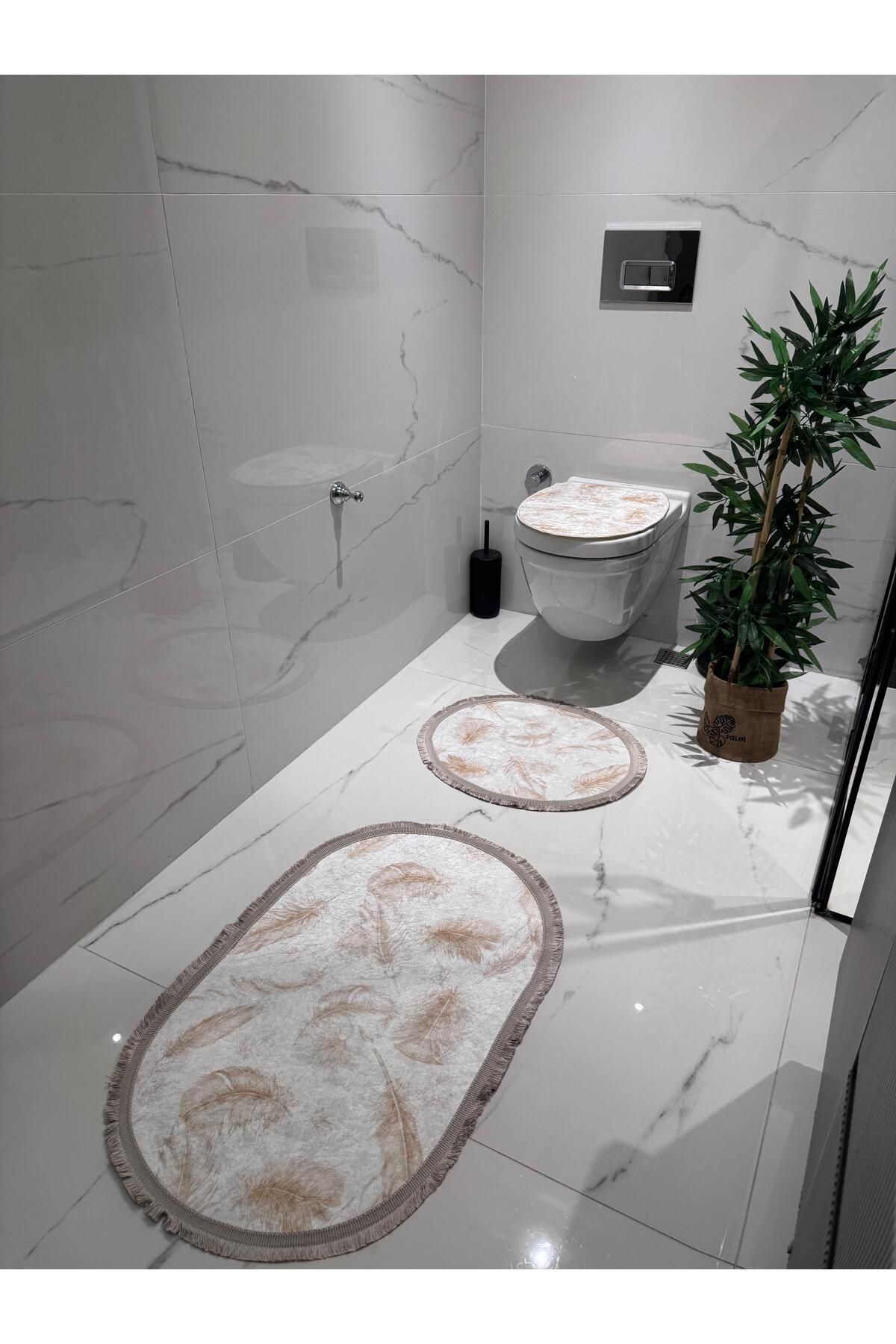 d'niss home touch of nature in your home D'NISS 3 Parça Banyo Paspası