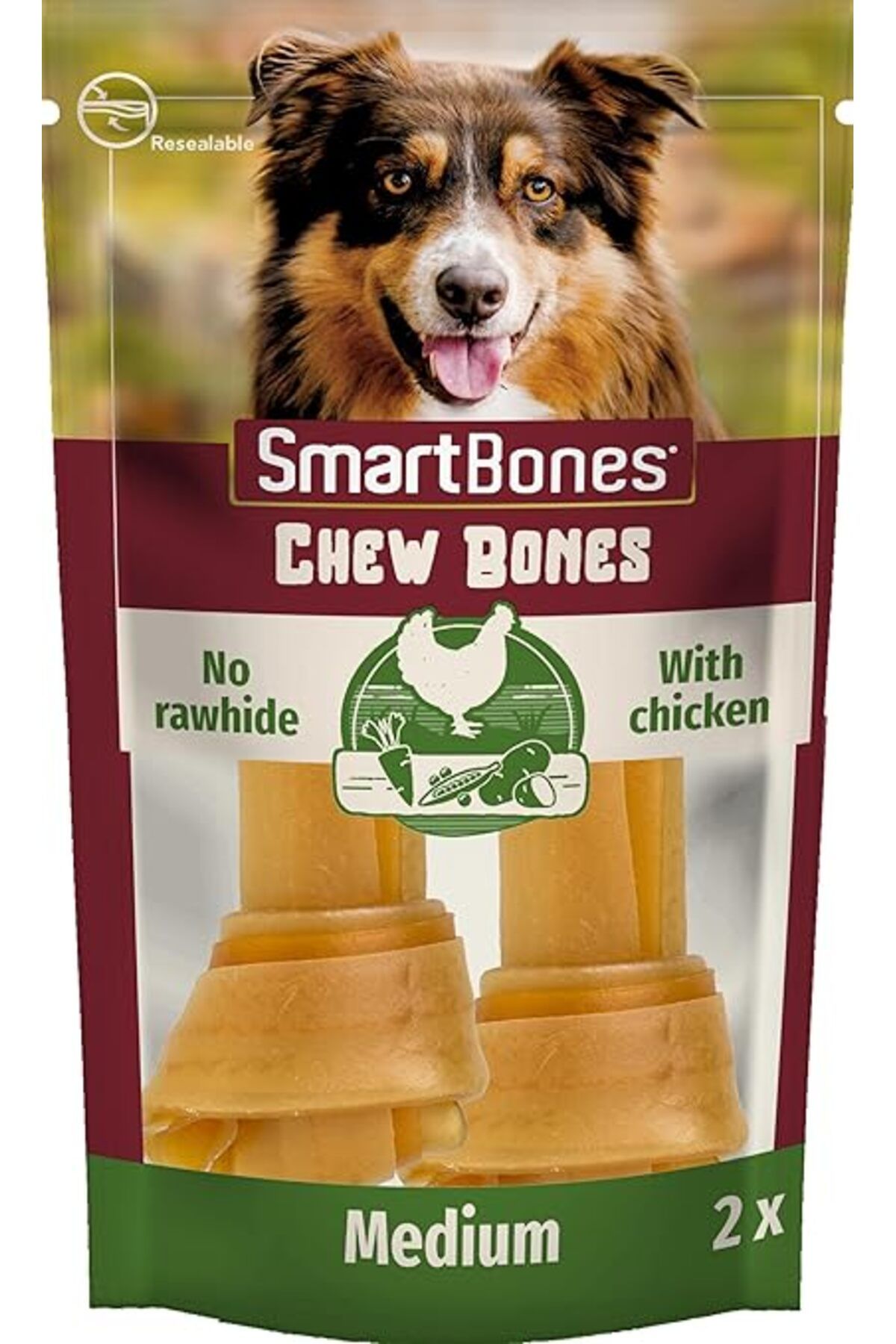 Orqinel Smartbones Chicken Medium Orta Boy Tavuklu Kemik 2'li, 158 Gr Köpek Ödülü
