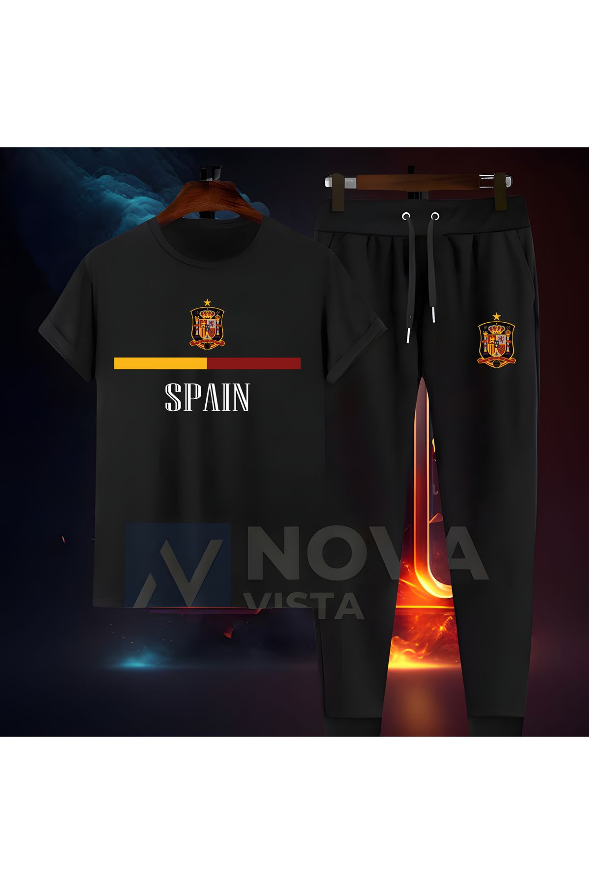 Biy Store İspanya milli takım forma baskılı spain unisex kısa kollu kadın erkek tişört t-shirt eşofman takımı
