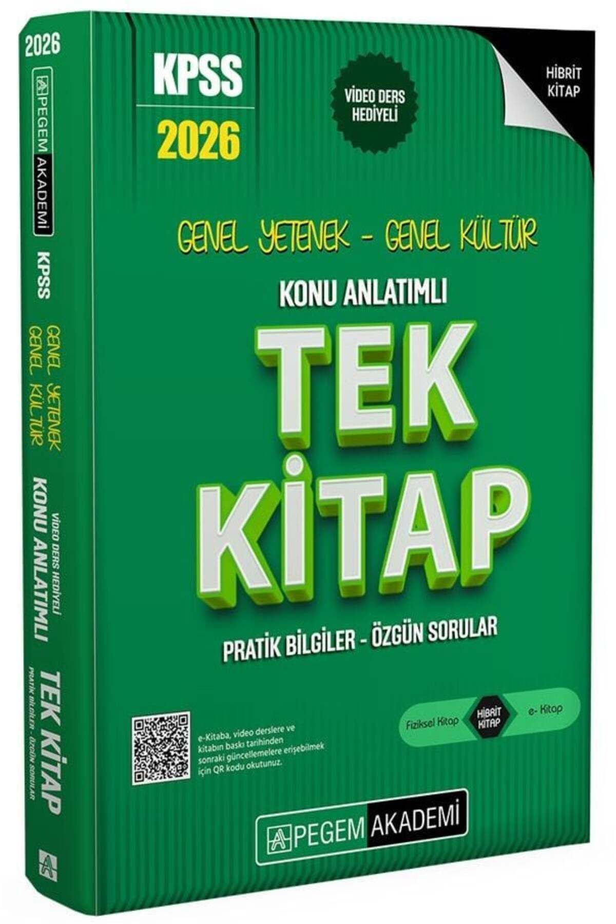 Garantör Akademi Pegem 2026 Bas. KPSS Genel Yetenek Genel Kültür Konu Anlatımlı Tek Kitap