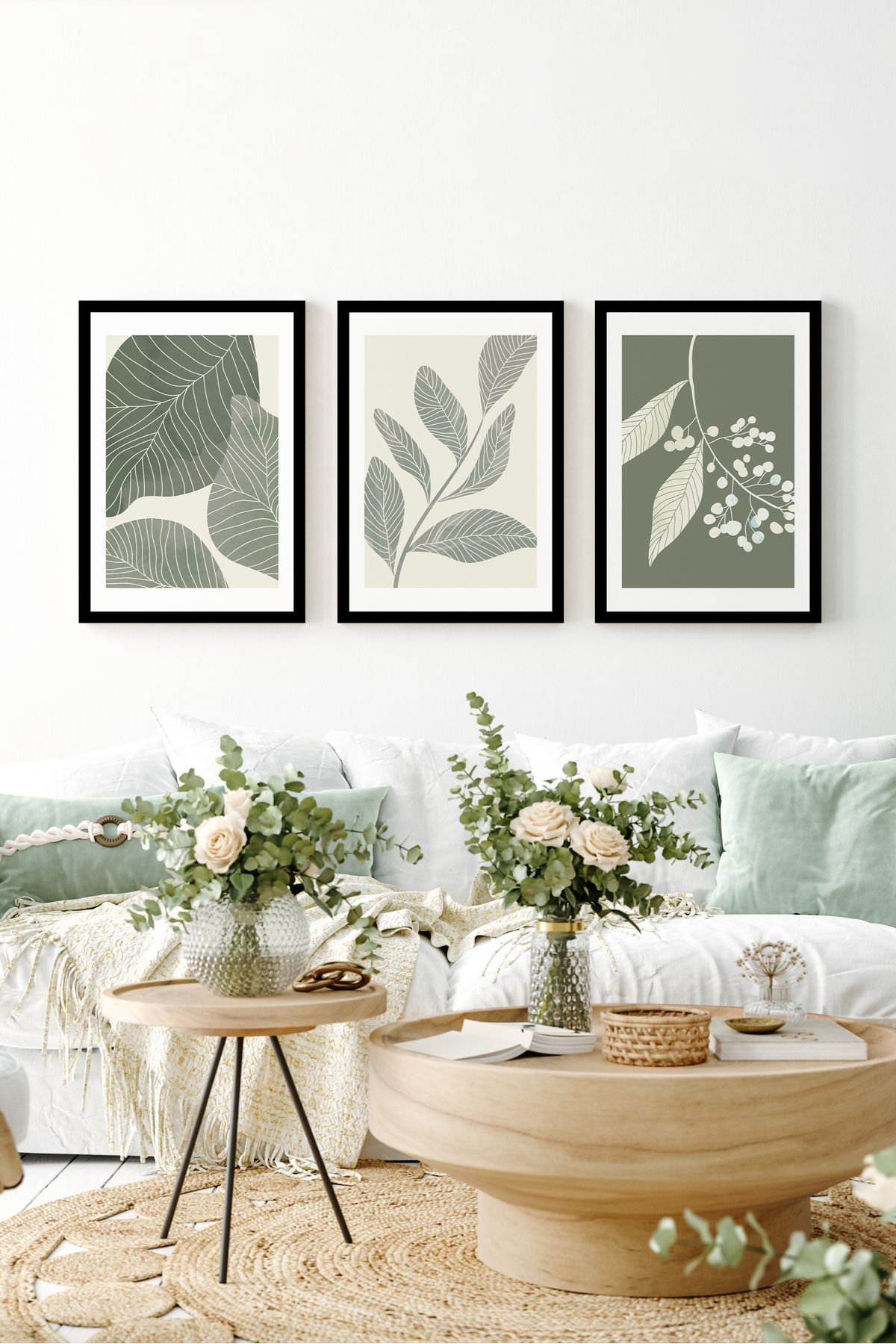 artflow 3 Parça Çerçeve Görünümlü Mdf Tablo Seti