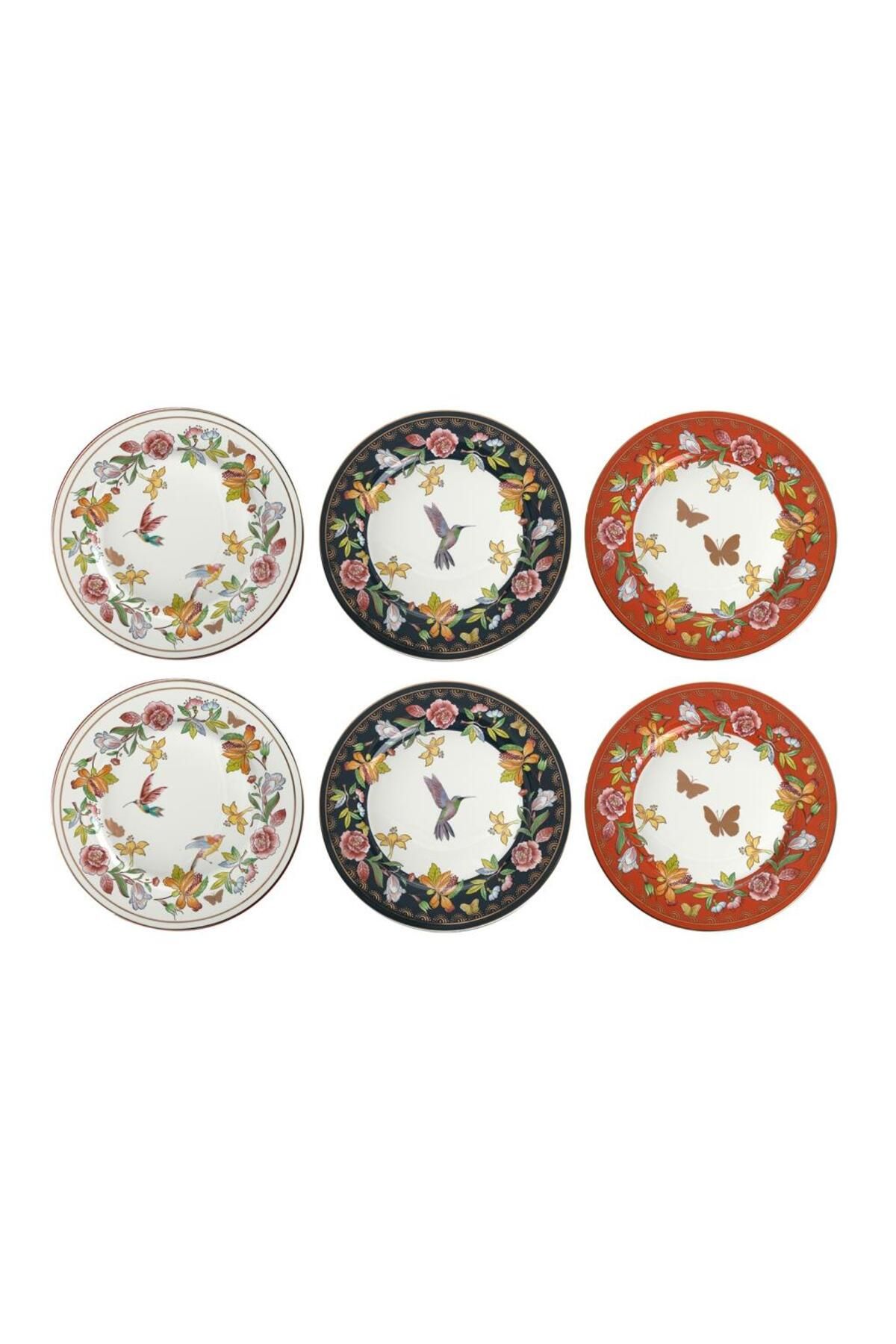 Lucky Art Evelyn Bone 27Cm 6Lı Tabak Seti