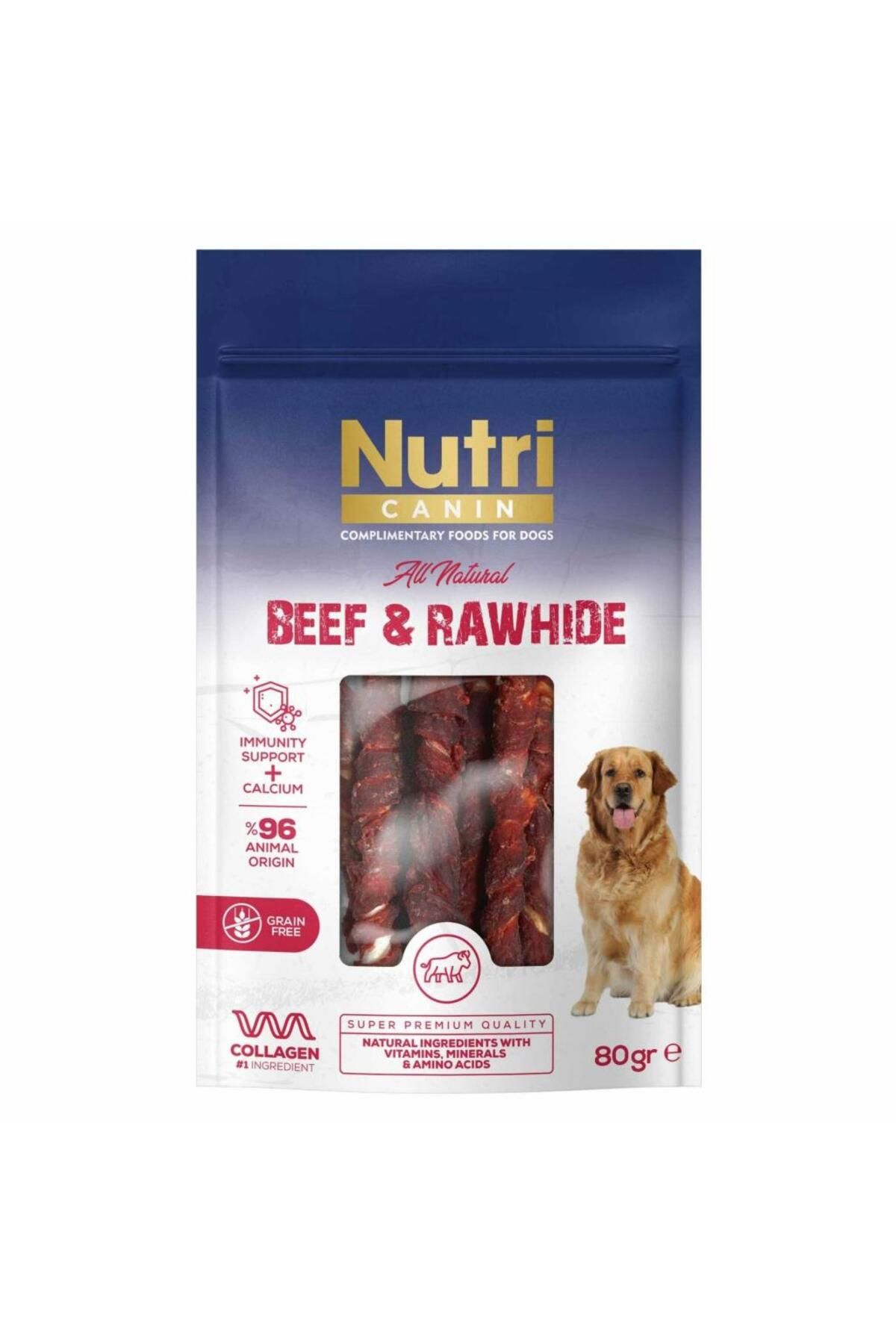 Orqinel Nutri Canin Sığır Eti Sarılı Köpek Ödül Kemikleri 80gr