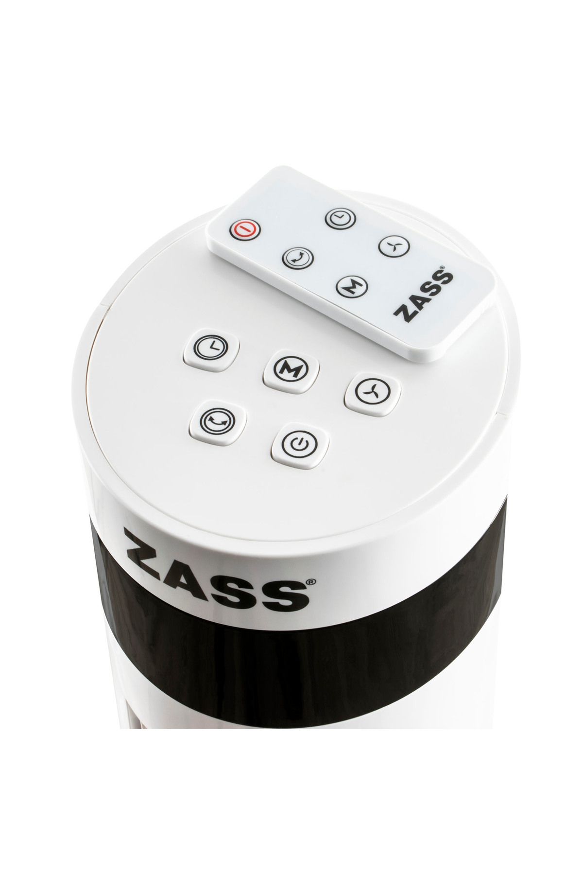 Zass-Tower fan with remote control Zass ZTF 02, 3 speed, 12h digital timer, LED ambient display, 3 modes 5