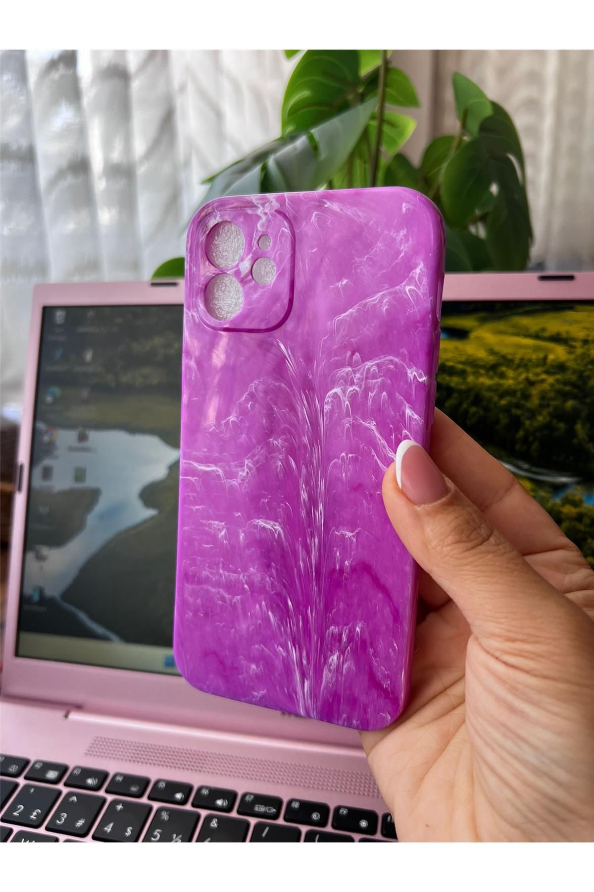Amorix ARMORİX IPHONE 12 MERMER DESENLİ SİLİKON KILIF