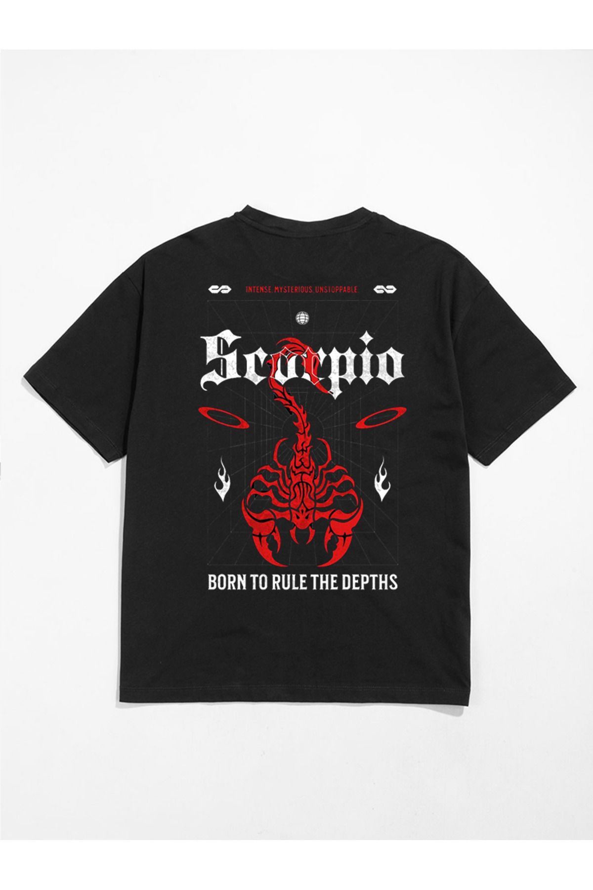 MODA Unisex Oversize Kalıp Scorpio Baskılı T-Shirt