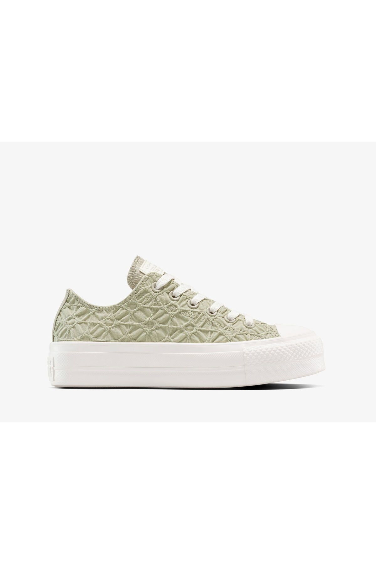 converse Kadın Yeşil Chuck Taylor All Star Lift Platform Textured Material Sneaker Ayakkabı A13524c-301
