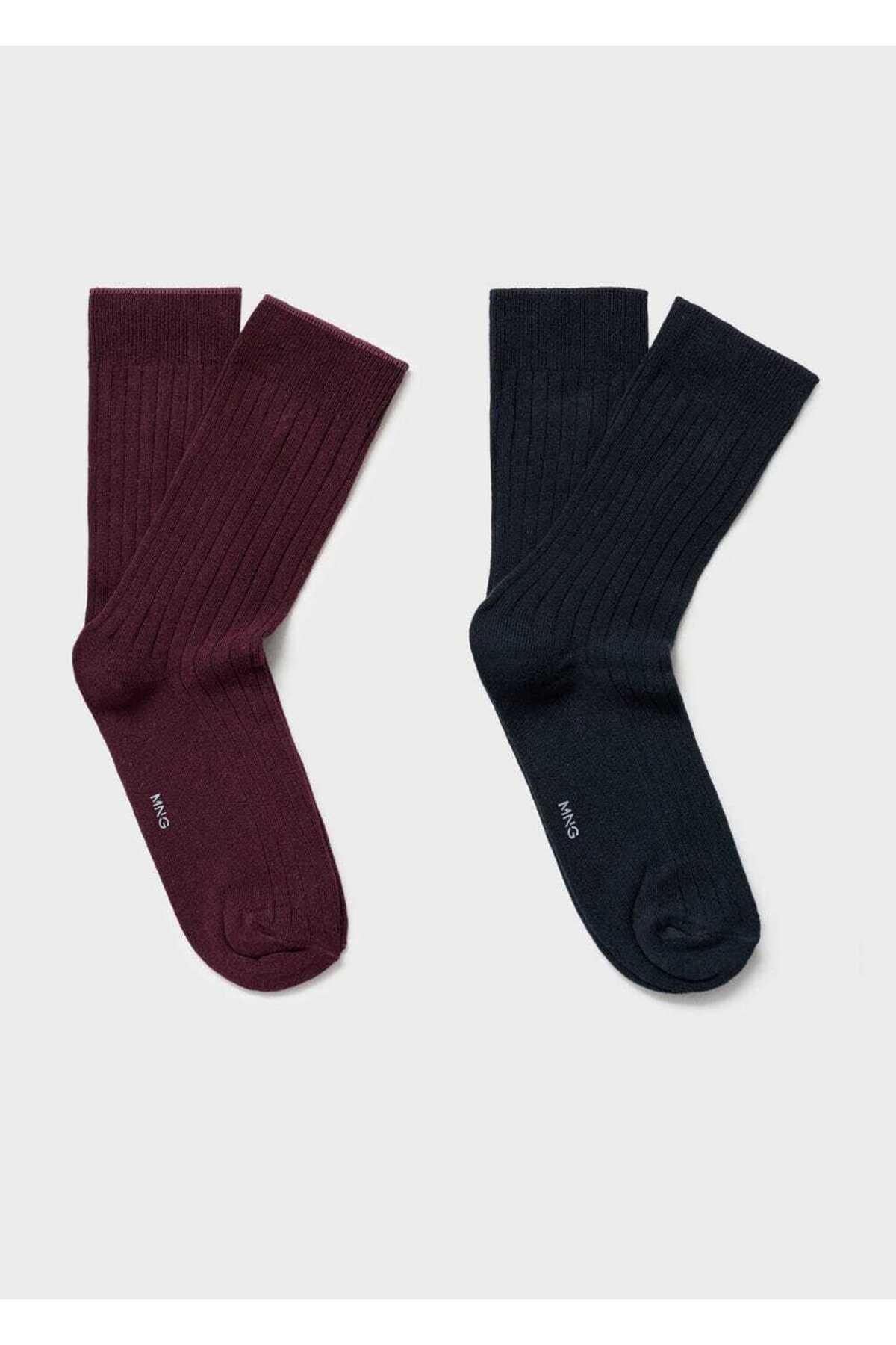 2'li fitilli pamuklu çorap seti