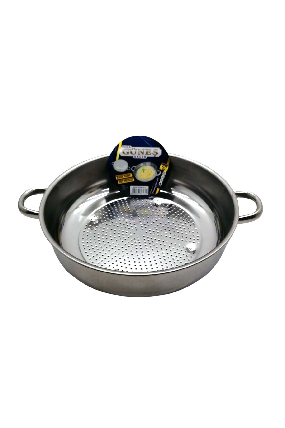 Lenaca No-2 - 28cm Basık Süzek Metal Süzgeç