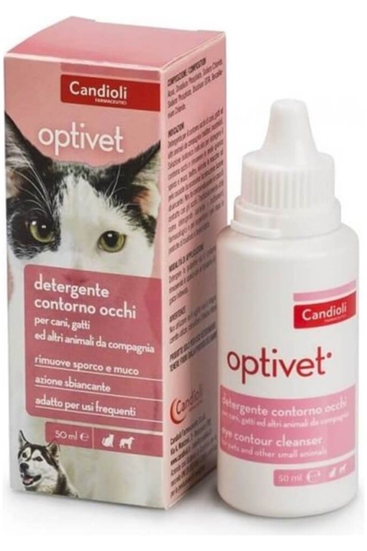 candioli Optivet Kedi Ve Köpek Göz Temizleme Losyonu 50 ml