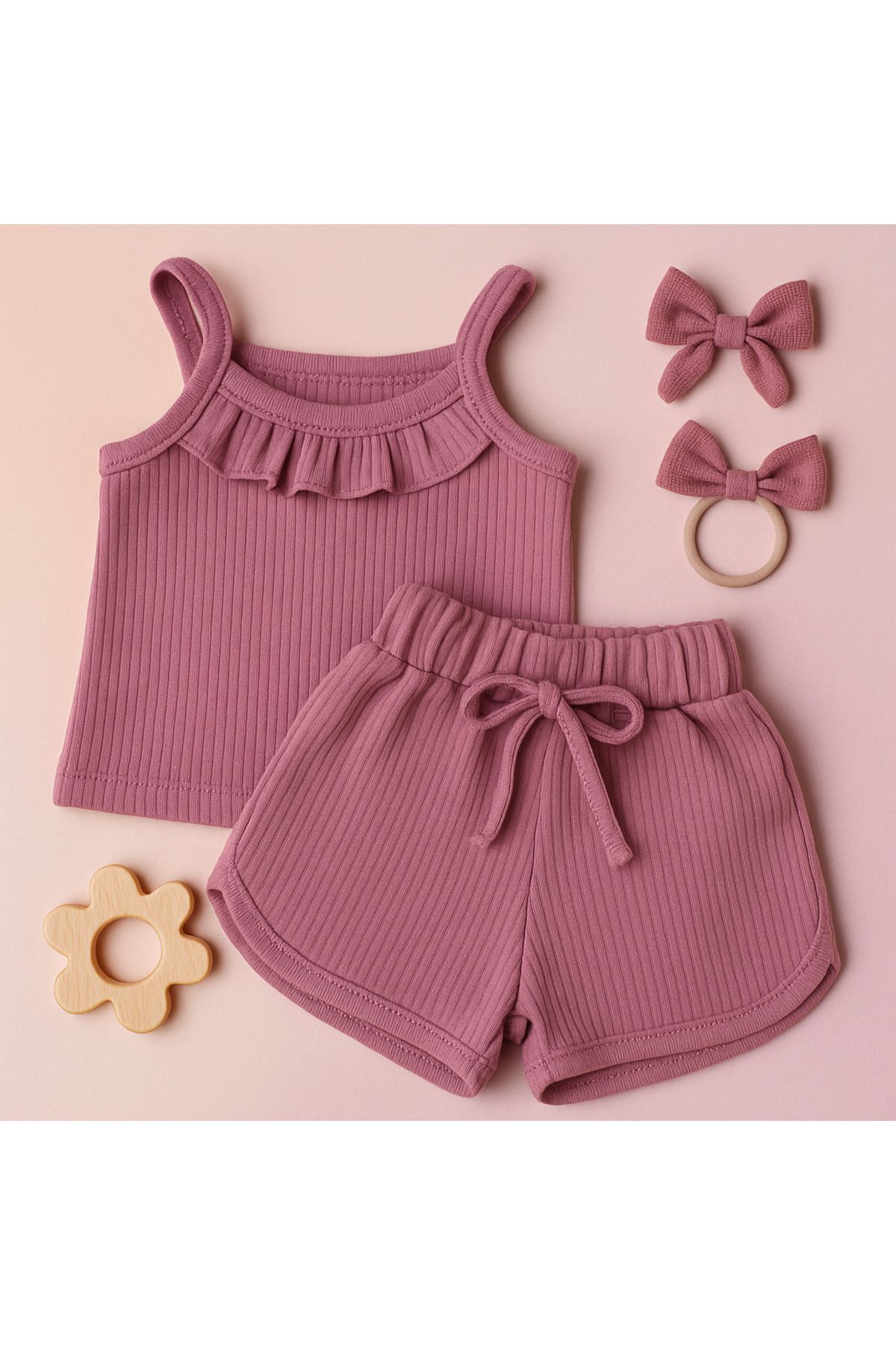 Atabay Kids 2 Lİ RAHAT KIZ ŞORTLU TAKIM