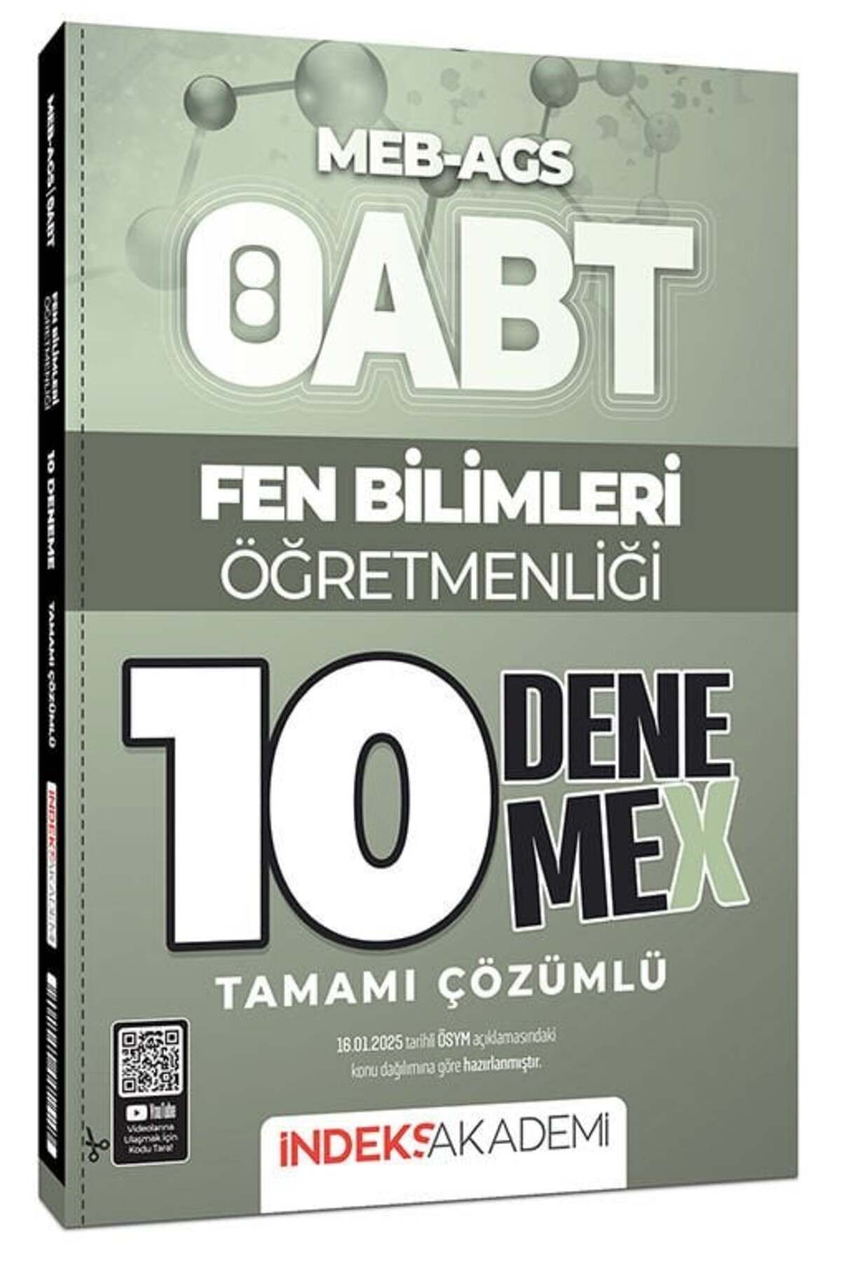 Makro Kitabevi Yayınları İndeks Akademi 2025 Baskı ÖABT MEB-AGS Fen Bilimleri Öğretmenliği 10 Deneme