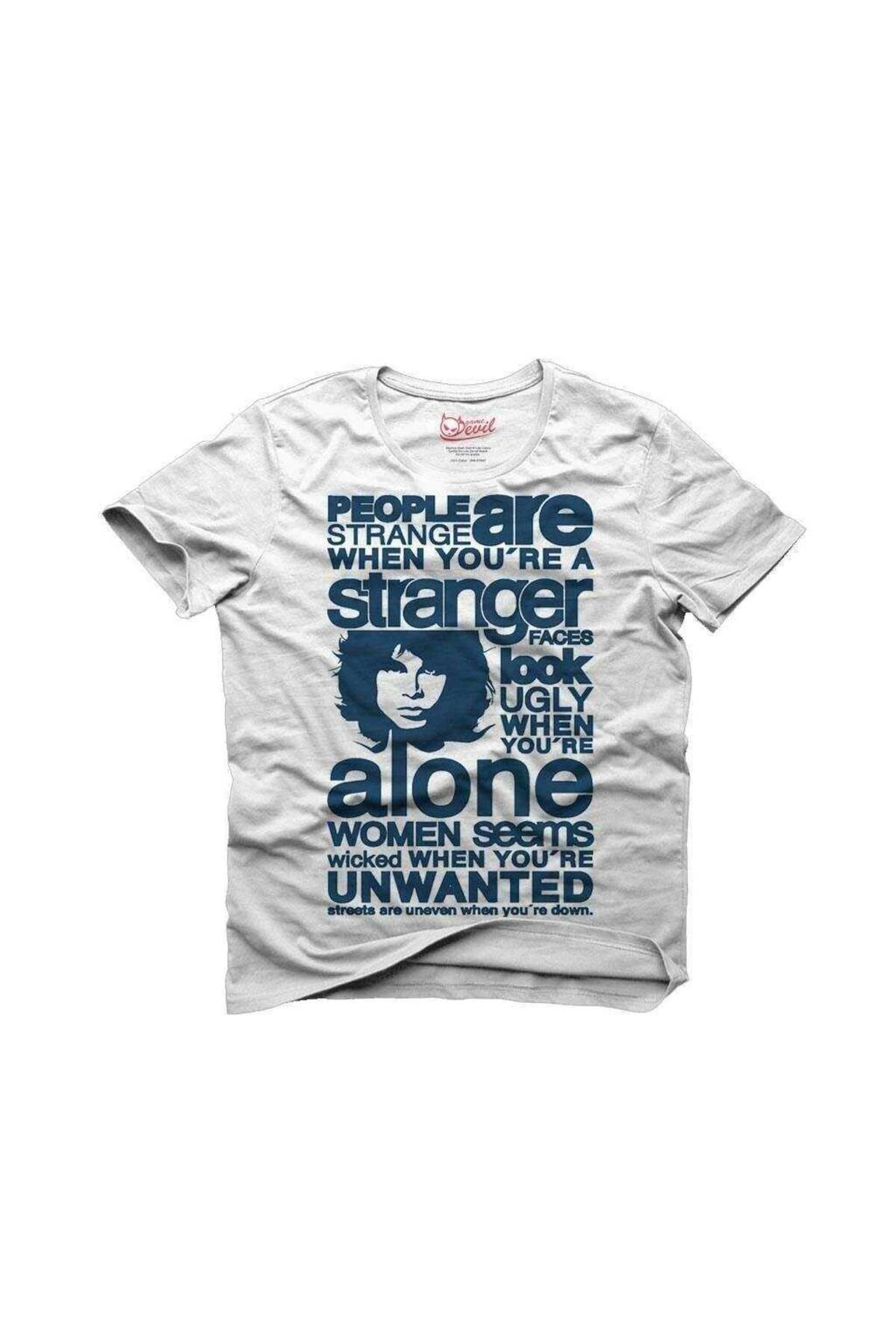 Tshirthane The Doors - Jim Morrison Beyaz Tişört Erkek Tshirt