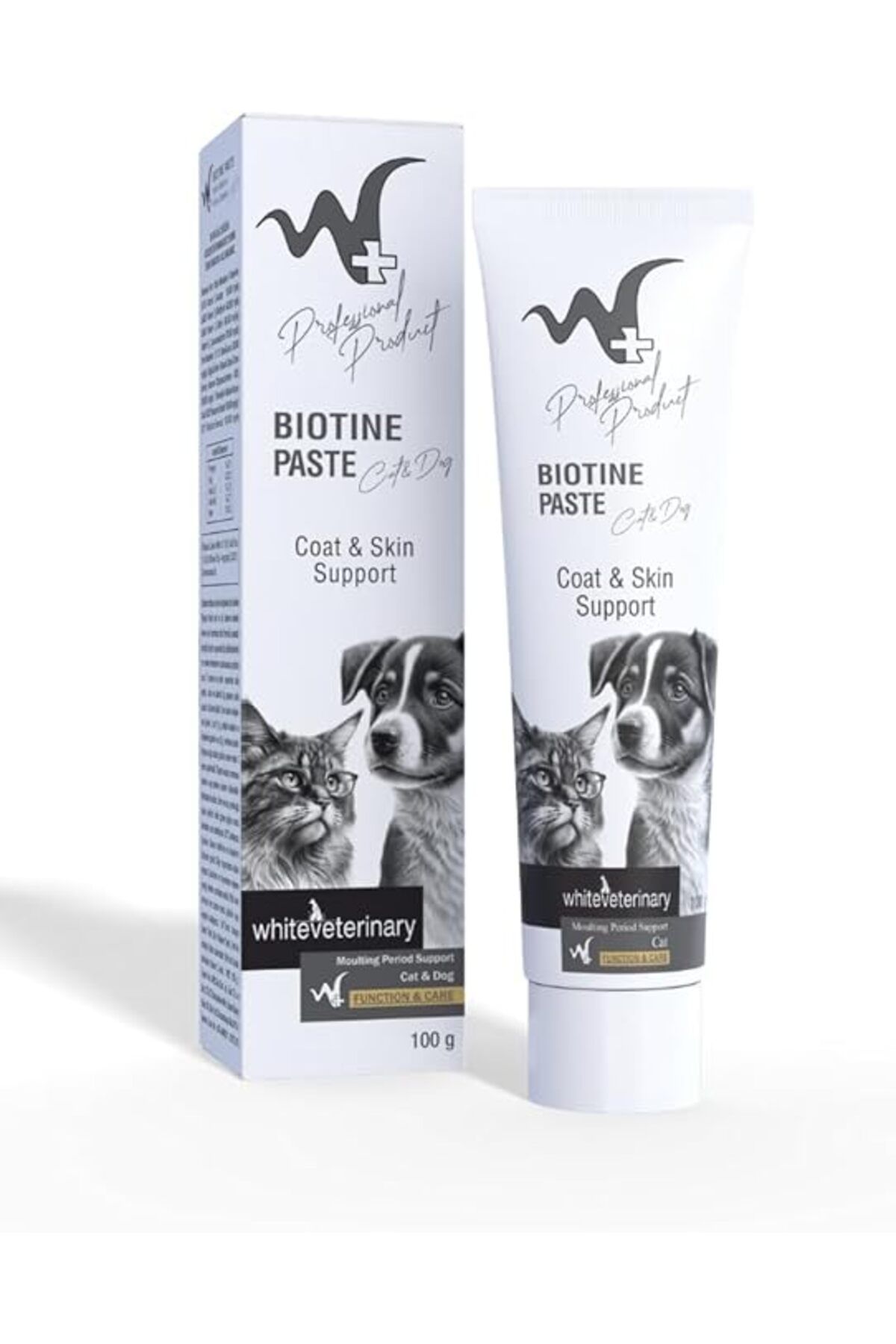 Orqinel w+ whiteveterinay Biotine Paste 100 Gr (Kedi ve Köpekler için Deri ve Tüy Desteği)