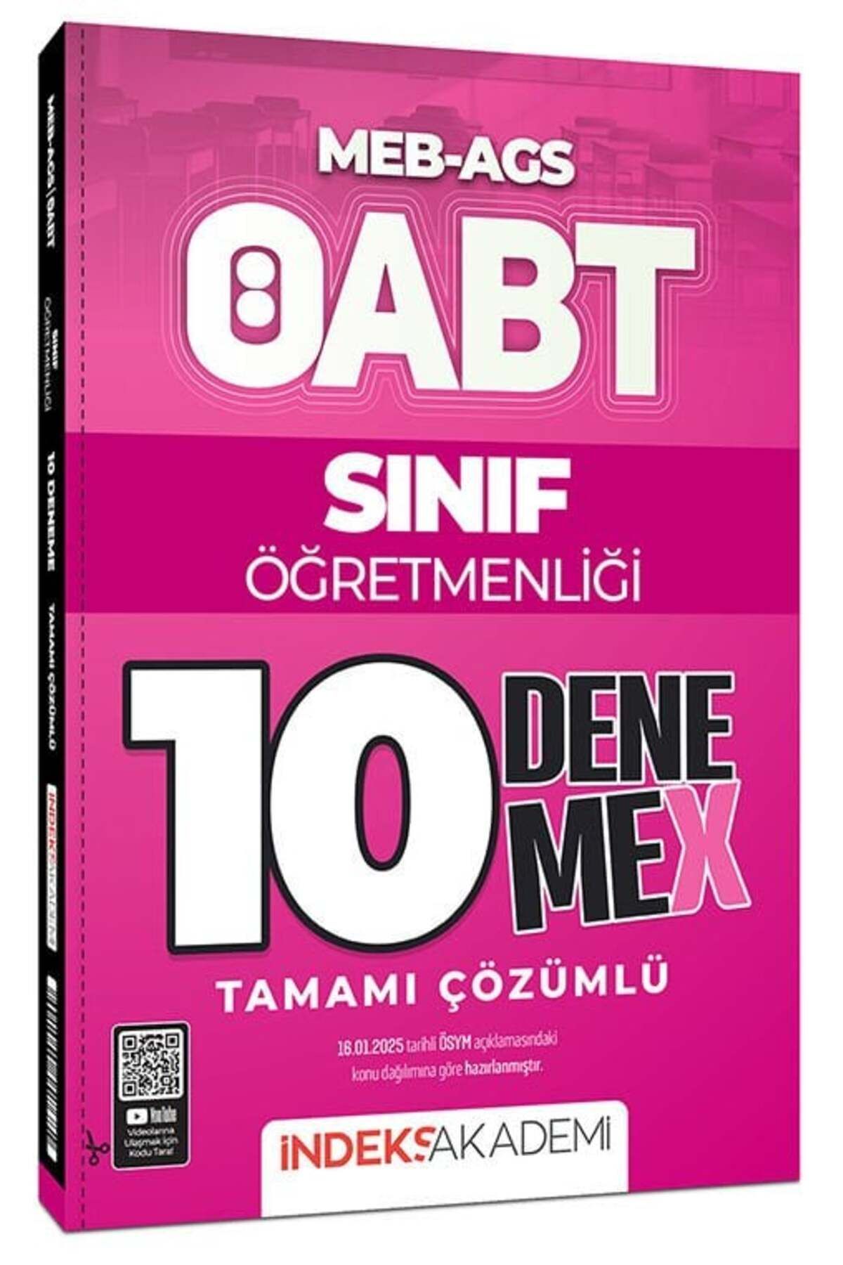 Makro Kitabevi Yayınları İndeks Akademi 2025 Baskı ÖABT MEB-AGS Sınıf Öğretmenliği 10 Deneme çözümlü