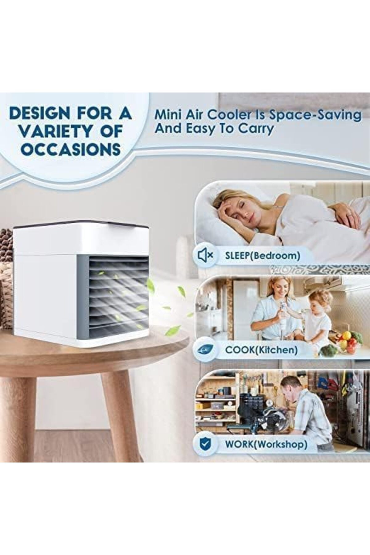 Mob-USB Mini Portable Air Cooler – Water Cooling Fan, Mini AC, Personal Air Conditioner for Home/Office 4