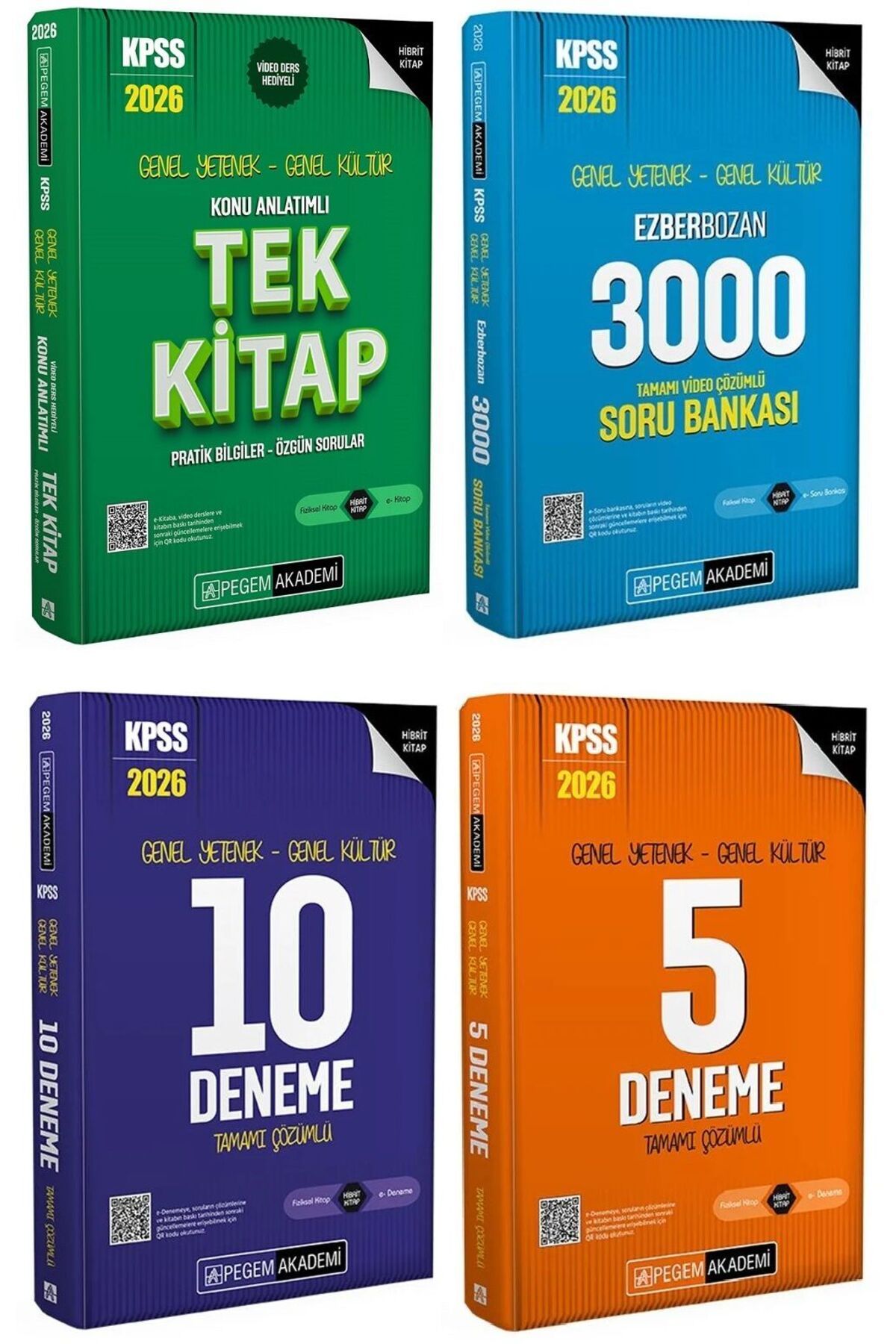 Makro Kitabevi Yayınları Pegem 2026 Baskı KPSS GY GK Konu + Soru Bankası + 10+5 Deneme 4 lü Set