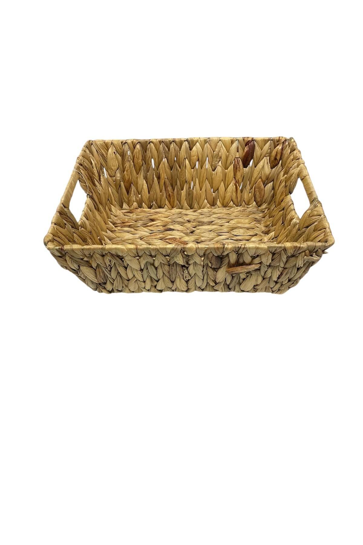 CasaLinda Dikdörtgen Kulplu Çok Amaçlı Sepet 30x22x12 cm 5094