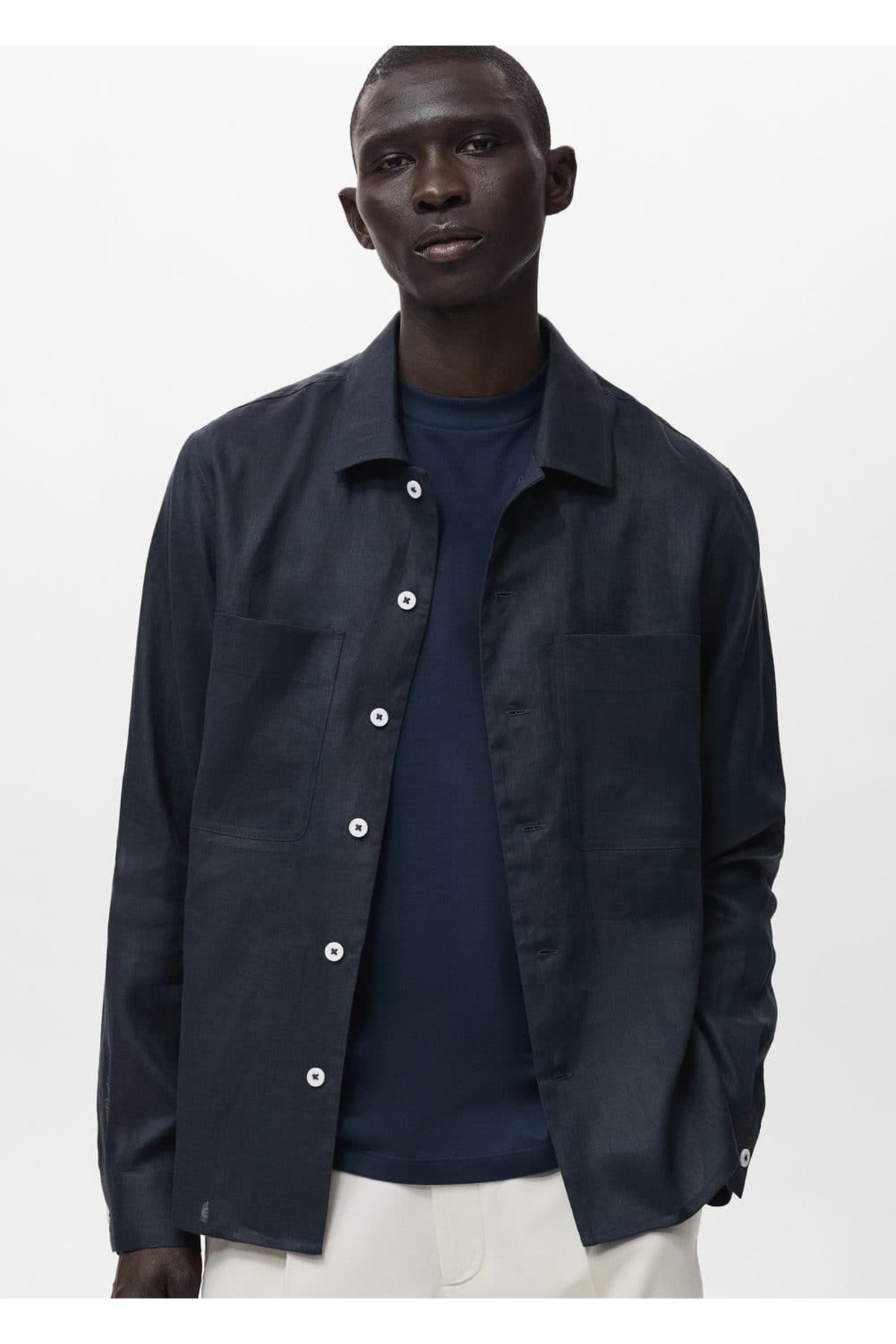 %100 hafif keten gömlek ceket