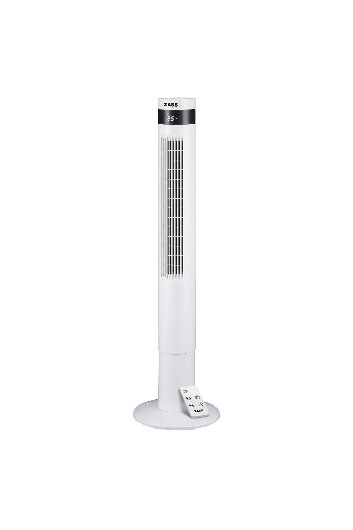 Zass-Tower fan with remote control Zass ZTF 02, 3 speed, 12h digital timer, LED ambient display, 3 modes 1