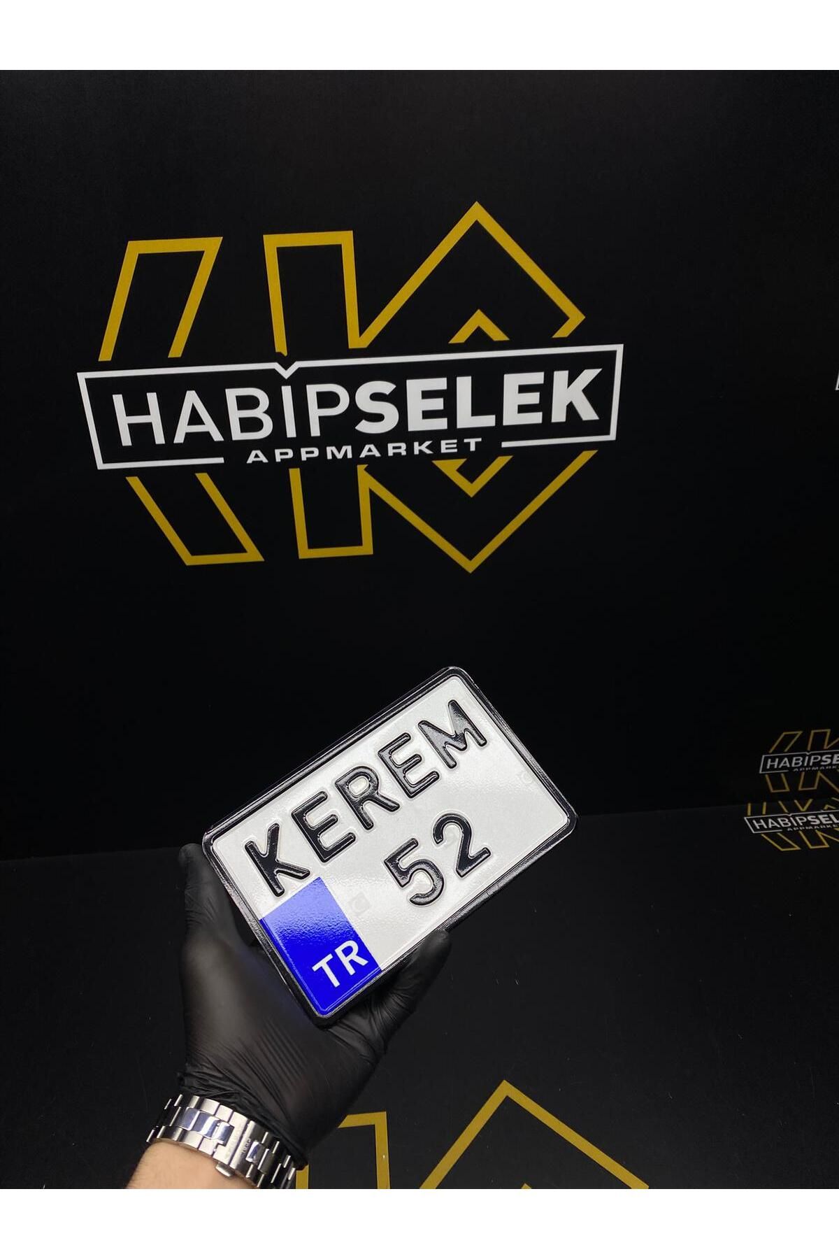 Habip Selek App Market Bisiklet Boy Dekor Plaka