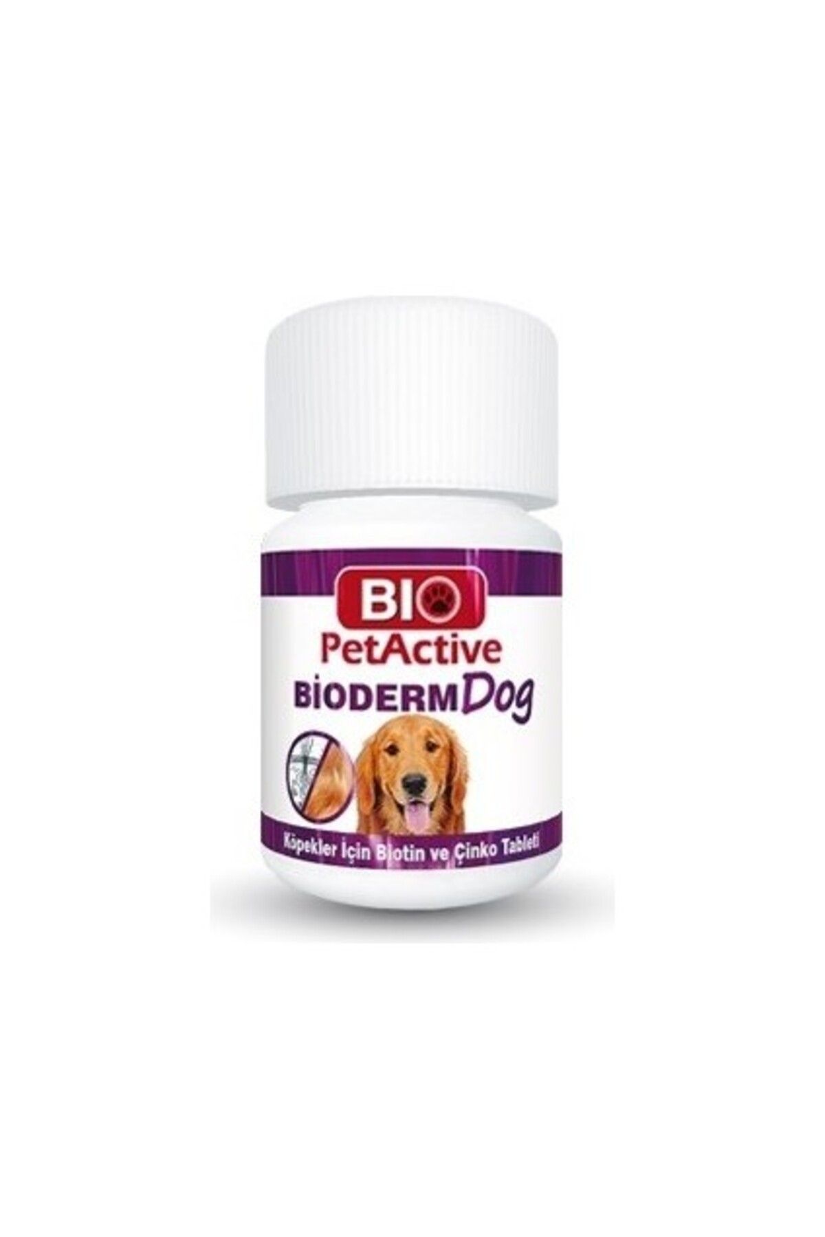 BİO ACTİVE Bio Pet Active Pet Active Bioderm Köpekler İçin Biotin Çinko 75 Tablet
